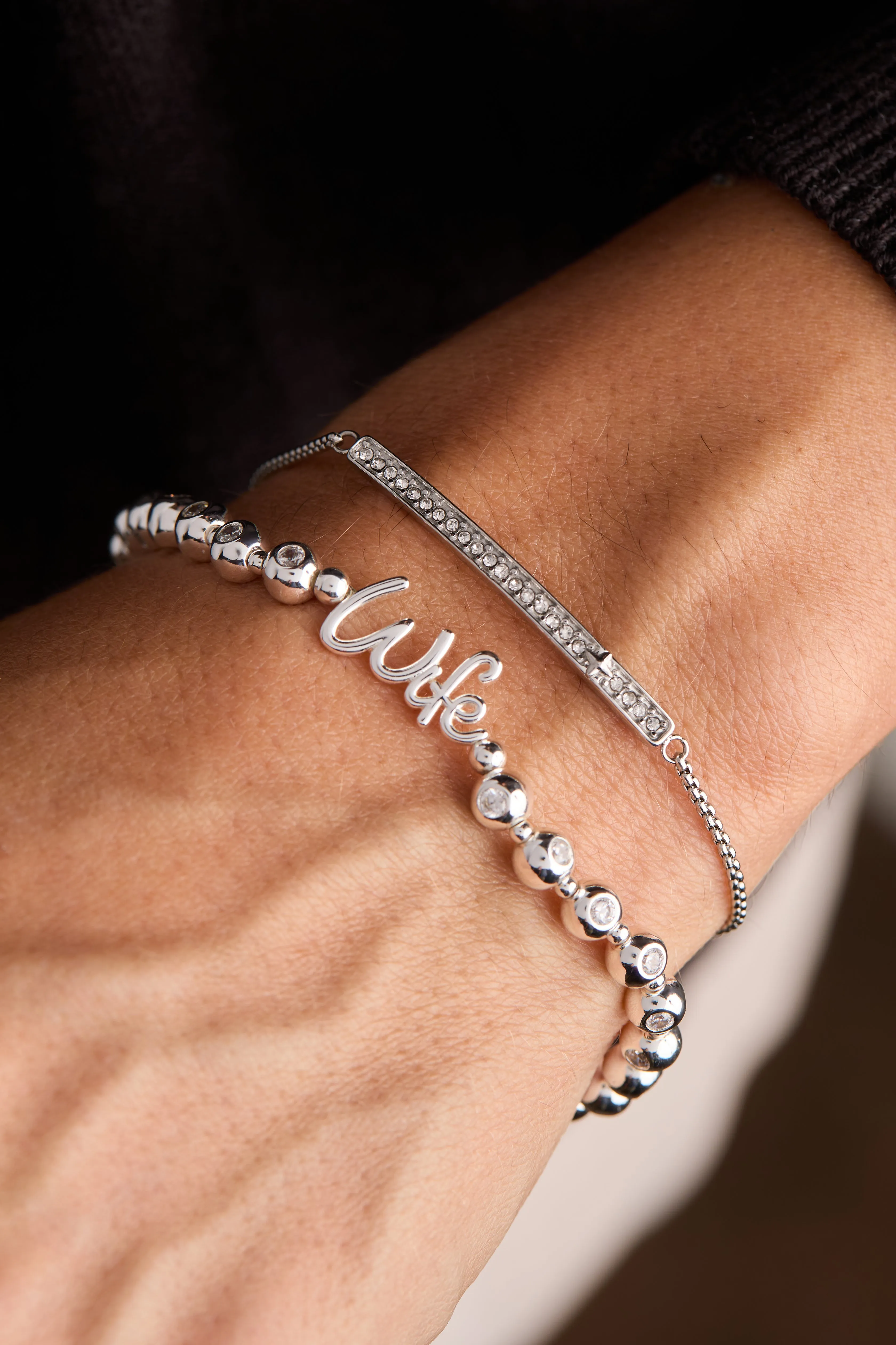 Wife Elongated Crystal Stretch Bracelet sold by Alex and Ani product image thumbnail 5