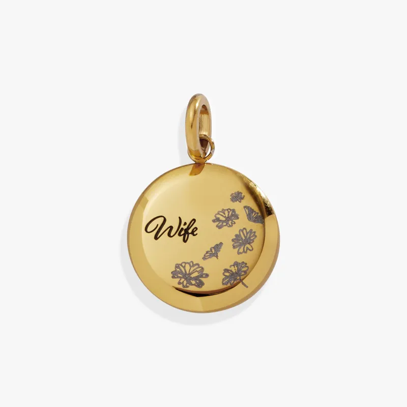 Wife Flower Disc Charm sold by Alex and Ani