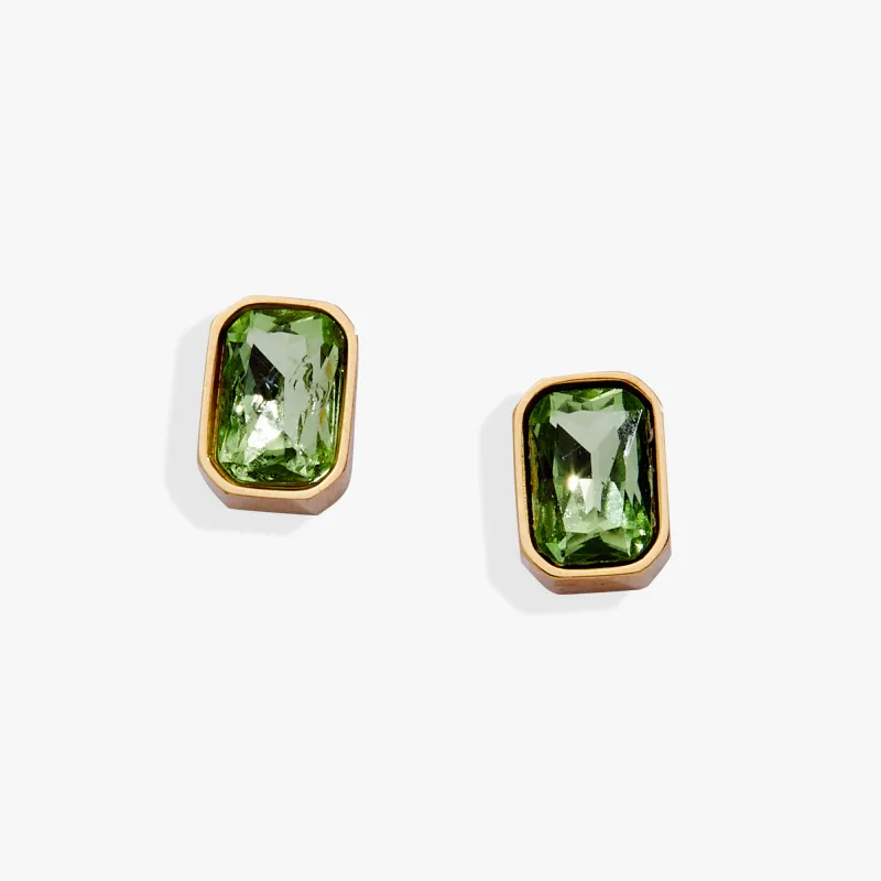 August Emerald-Cut Birthstone Stud Earrings sold by Alex and Ani