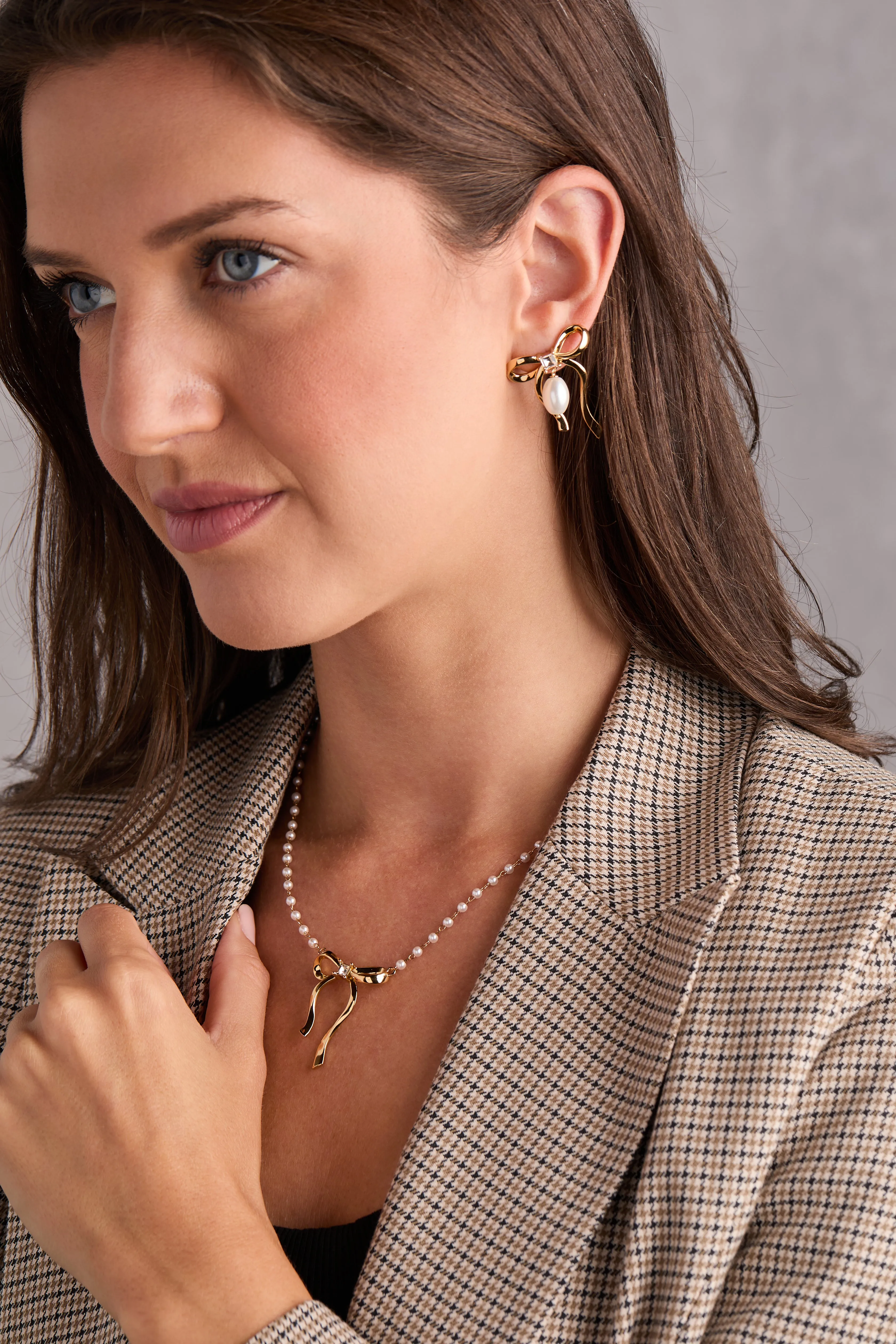 Bow Pearl Coquette Necklace sold by Alex and Ani product image thumbnail 4