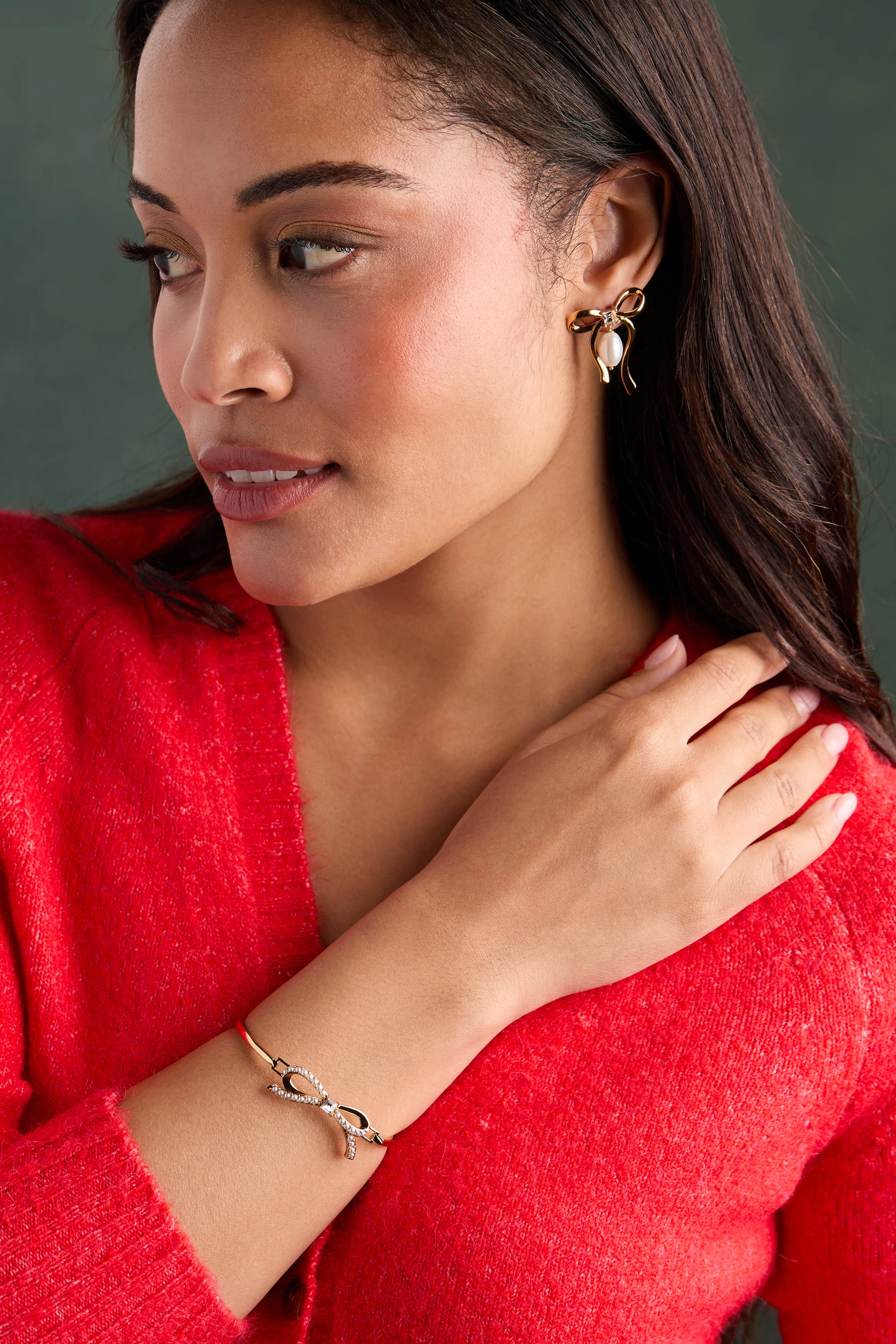 Bow Pearl Coquette Tension Bangle sold by Alex and Ani product image thumbnail 3