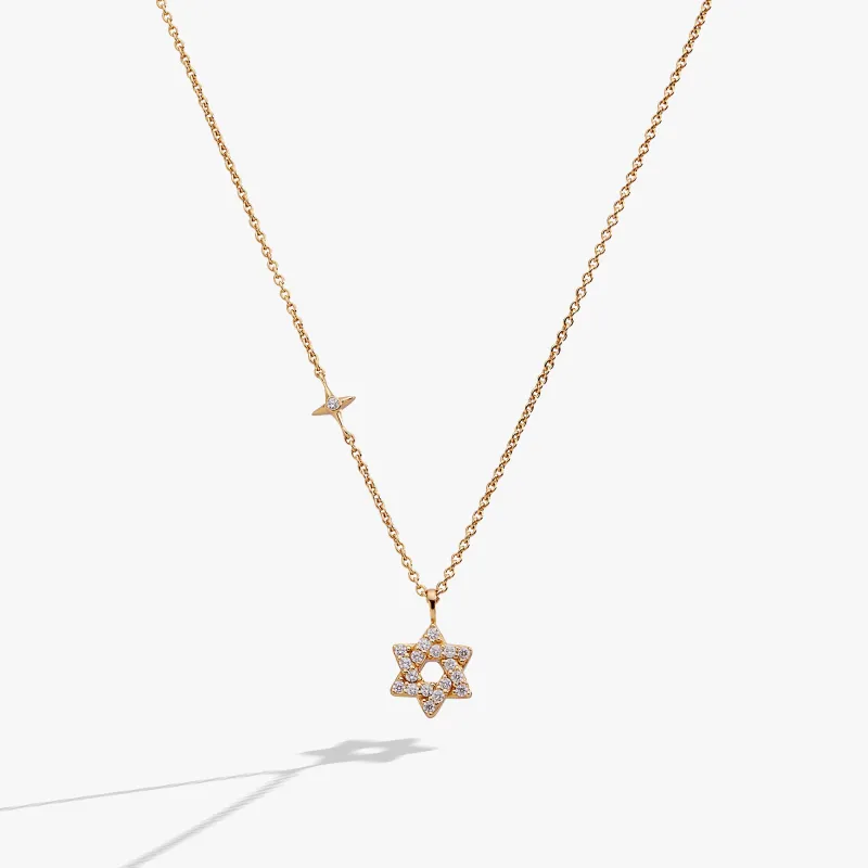 Star of David Delicate Pave Crystal Pendant Necklace sold by Alex and Ani