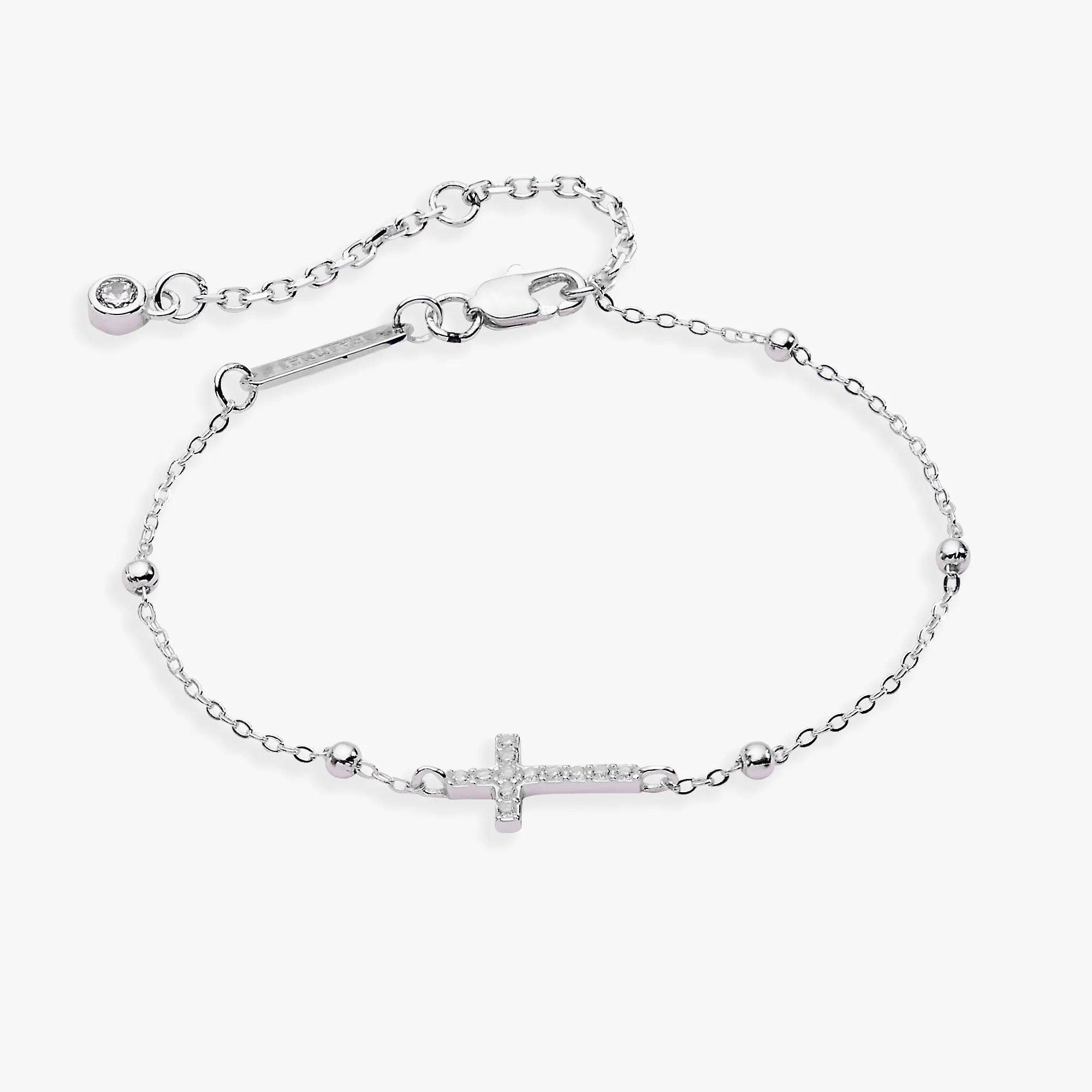 Cross Delicate Pave Crystal Beaded Strand Bracelet sold by Alex and Ani product image thumbnail 5