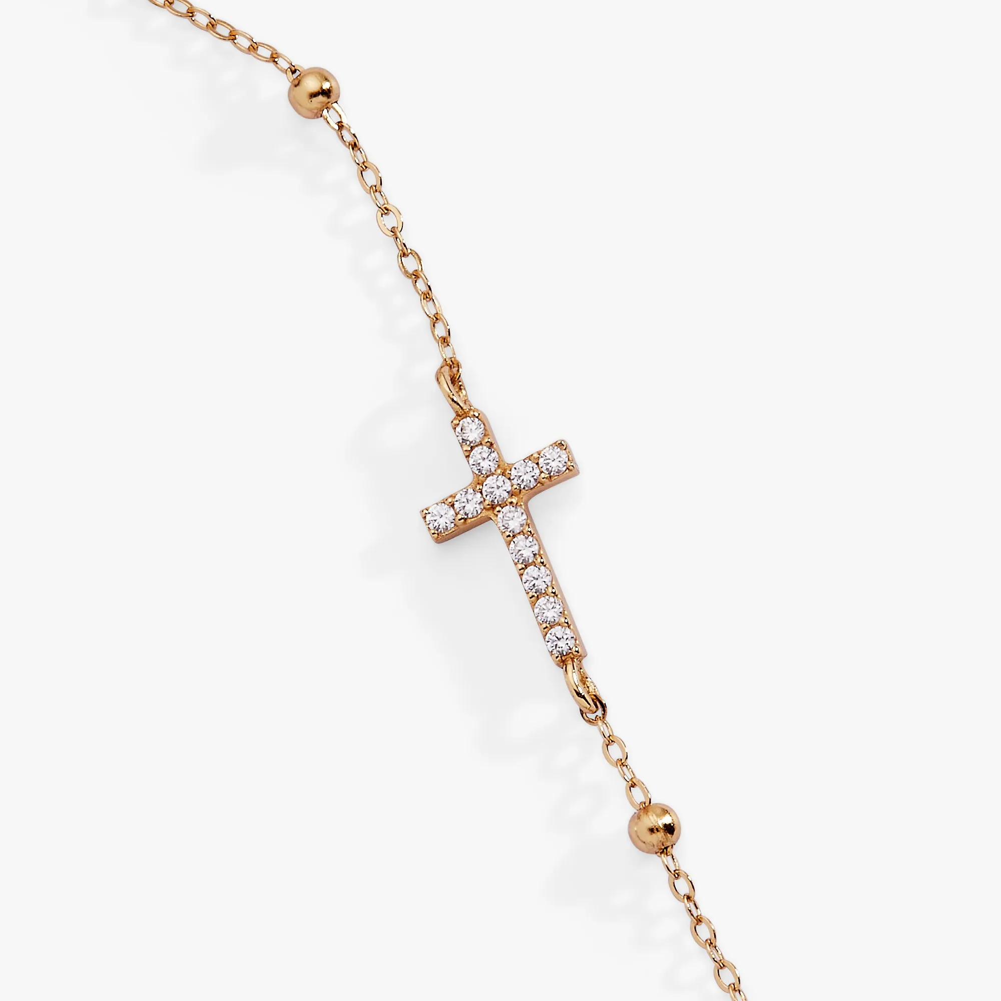 Cross Delicate Pave Crystal Beaded Strand Bracelet sold by Alex and Ani product image thumbnail 2