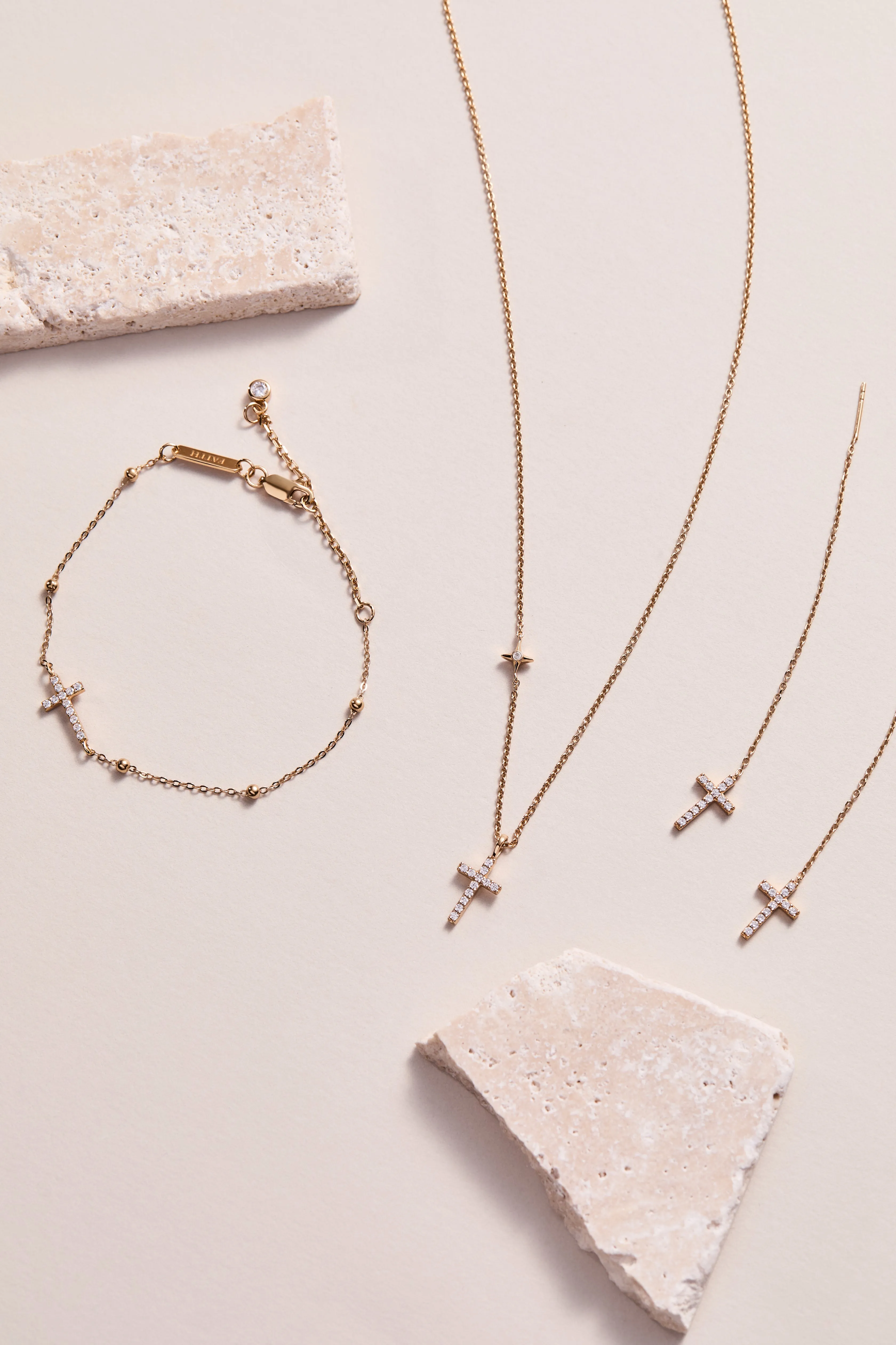 Cross Delicate Pave Crystal Threader Earrings sold by Alex and Ani product image thumbnail 4