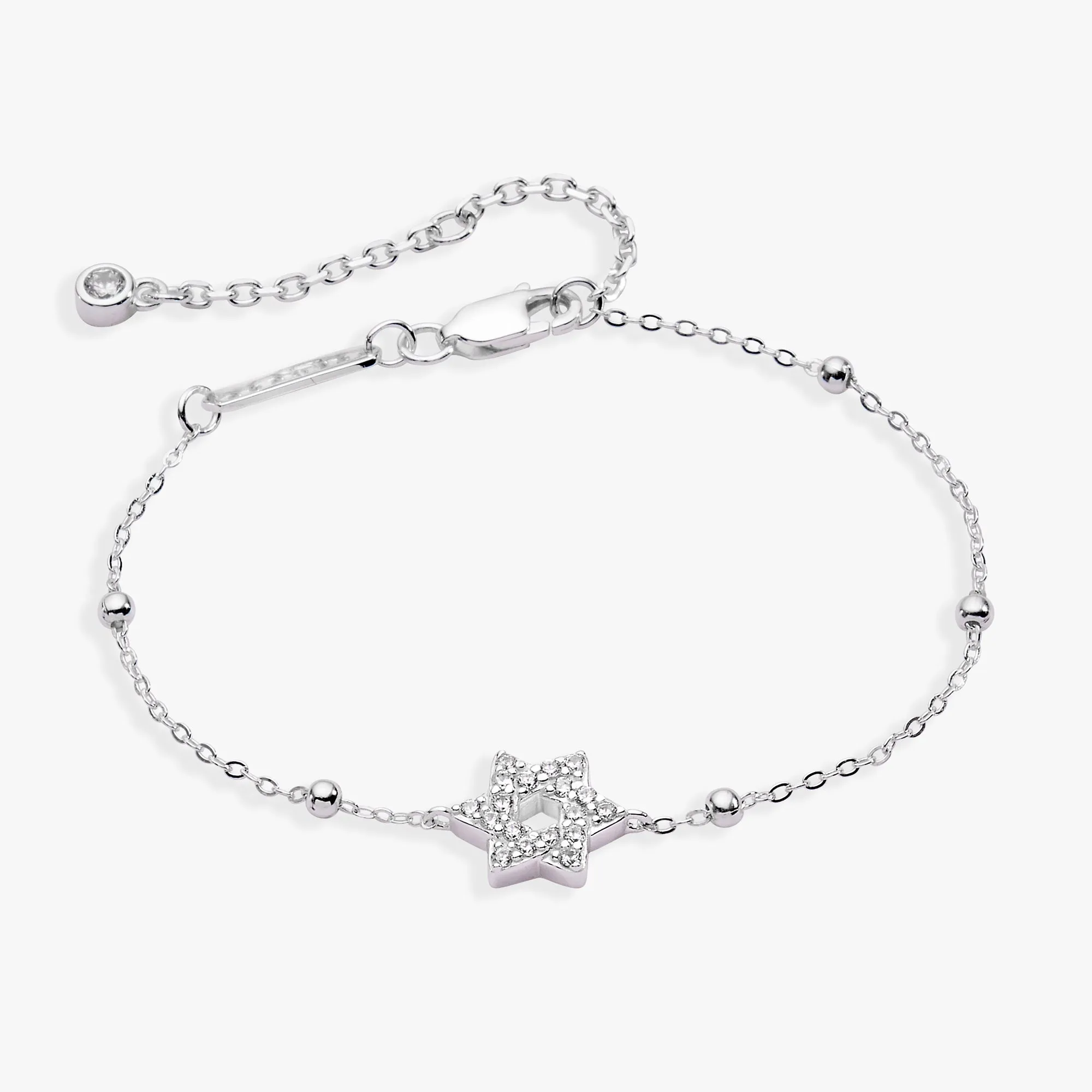 Star of David Delicate Pave Beaded Chain Bracelet sold by Alex and Ani product image thumbnail 3