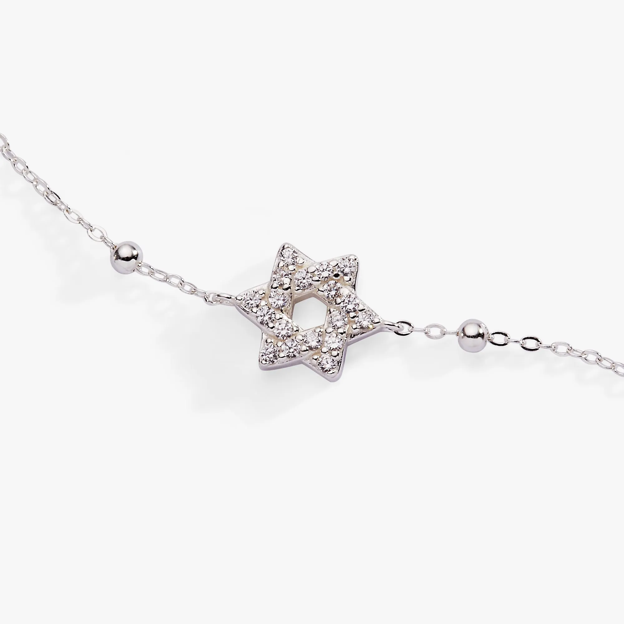 Star of David Delicate Pave Beaded Chain Bracelet sold by Alex and Ani product image thumbnail 4