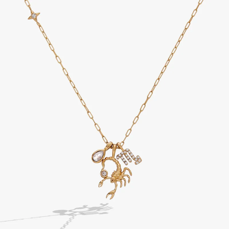 Scorpio Zodiac Charm Cluster Necklace sold by Alex and Ani