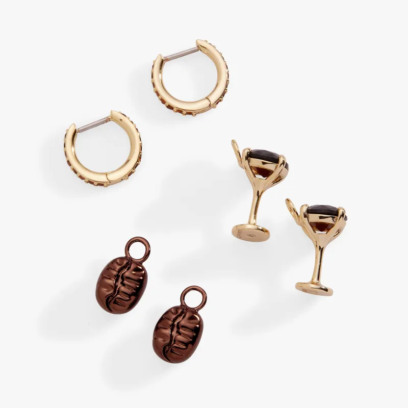 Espresso Martini Interchangeable Charm Huggie Hoop Set of 2 sold by Alex and Ani