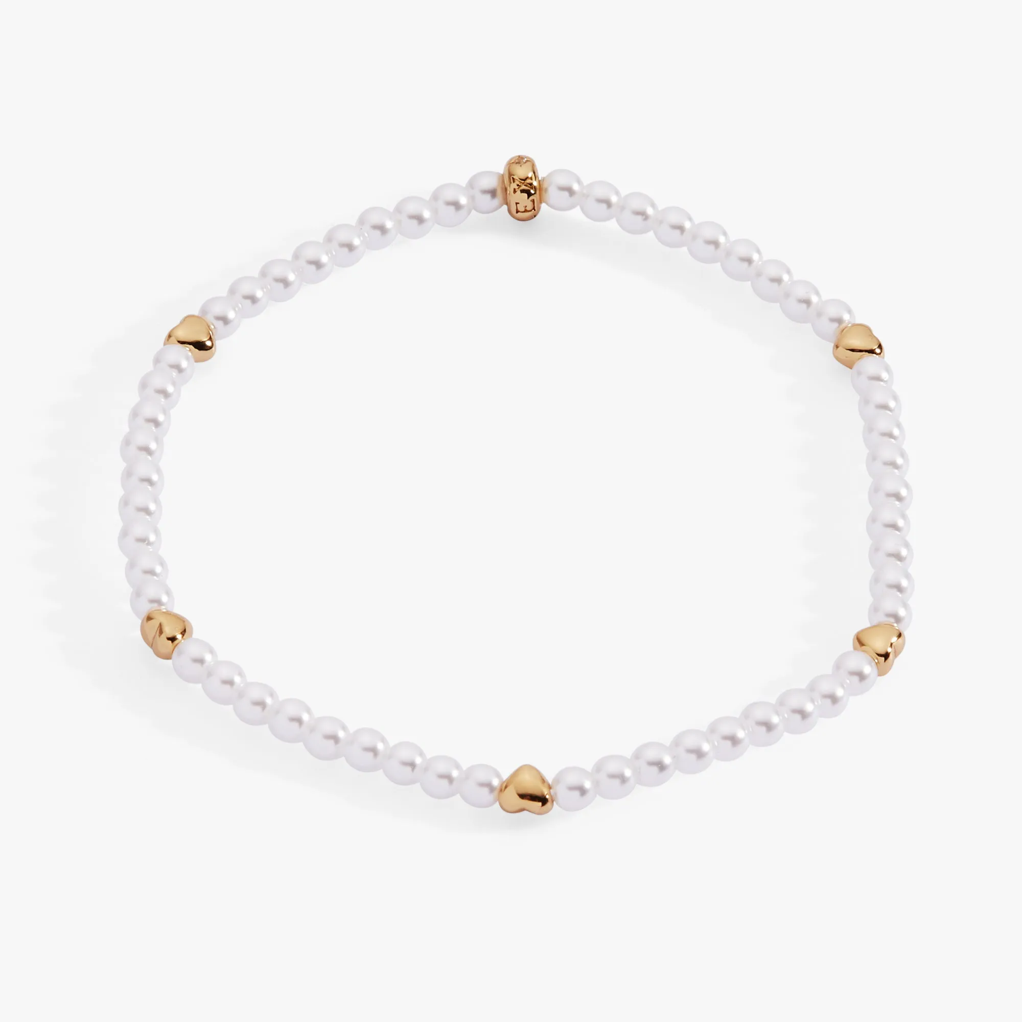 Heart and Pearl Stretch Bracelet sold by Alex and Ani