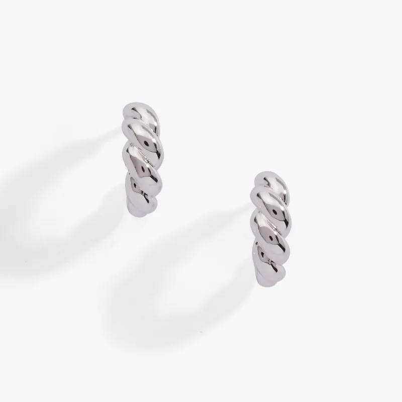 Puffy Rope Textured Huggie Hoop Earring sold by Alex and Ani