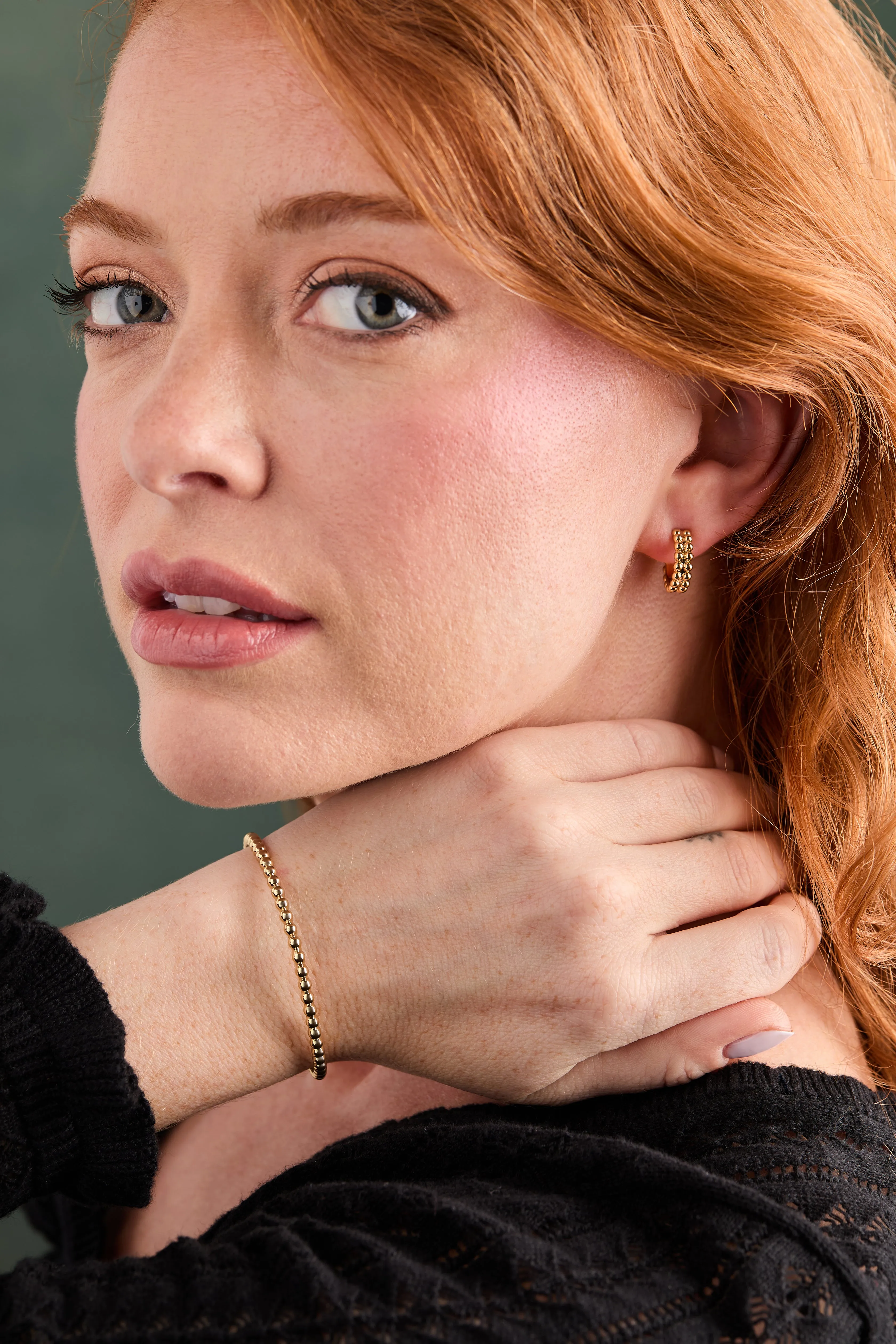 Gold Beaded Cuff Bracelet sold by Alex and Ani product image thumbnail 4