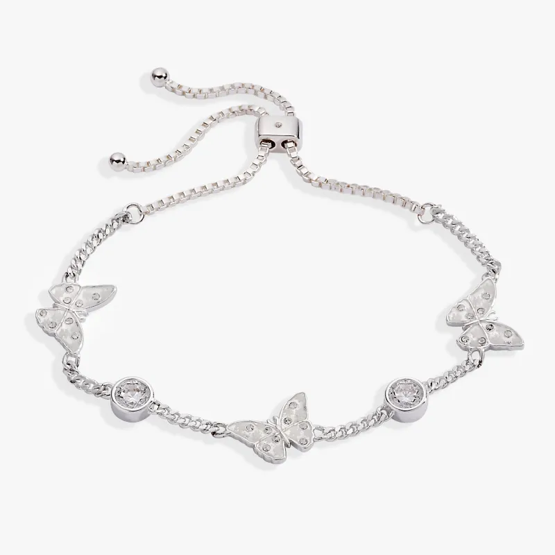 Glass Butterfly Bolo Bracelet made by Alex and Ani