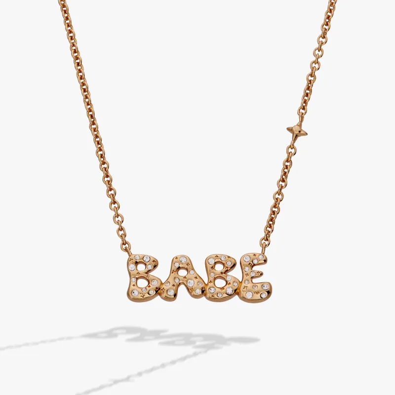 'Babe' Bubble Crystal Pendant Necklace made by Alex and Ani