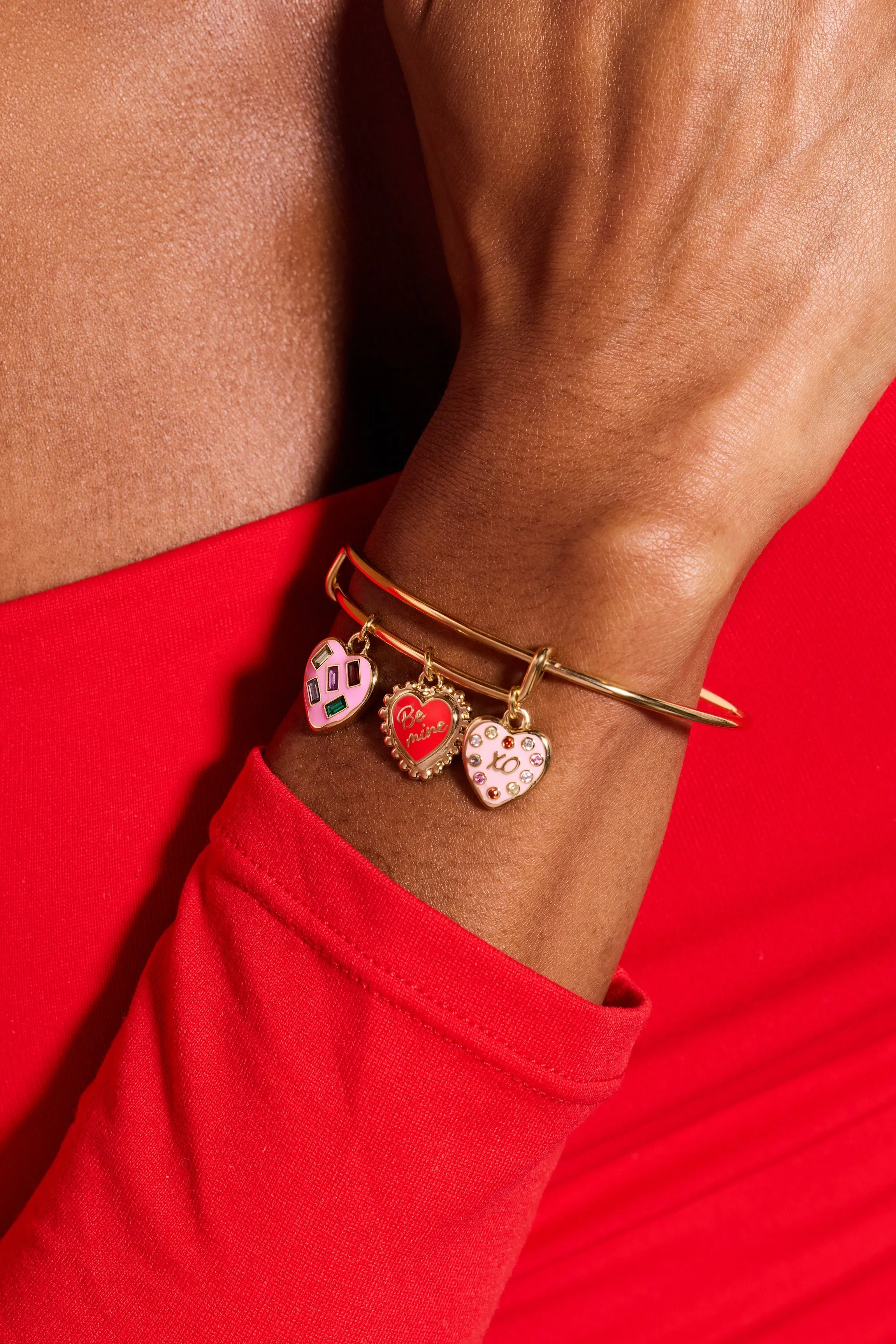 Sweet Shop 'Be Mine' Heart Multi Charm Bangle sold by Alex and Ani product image thumbnail 2