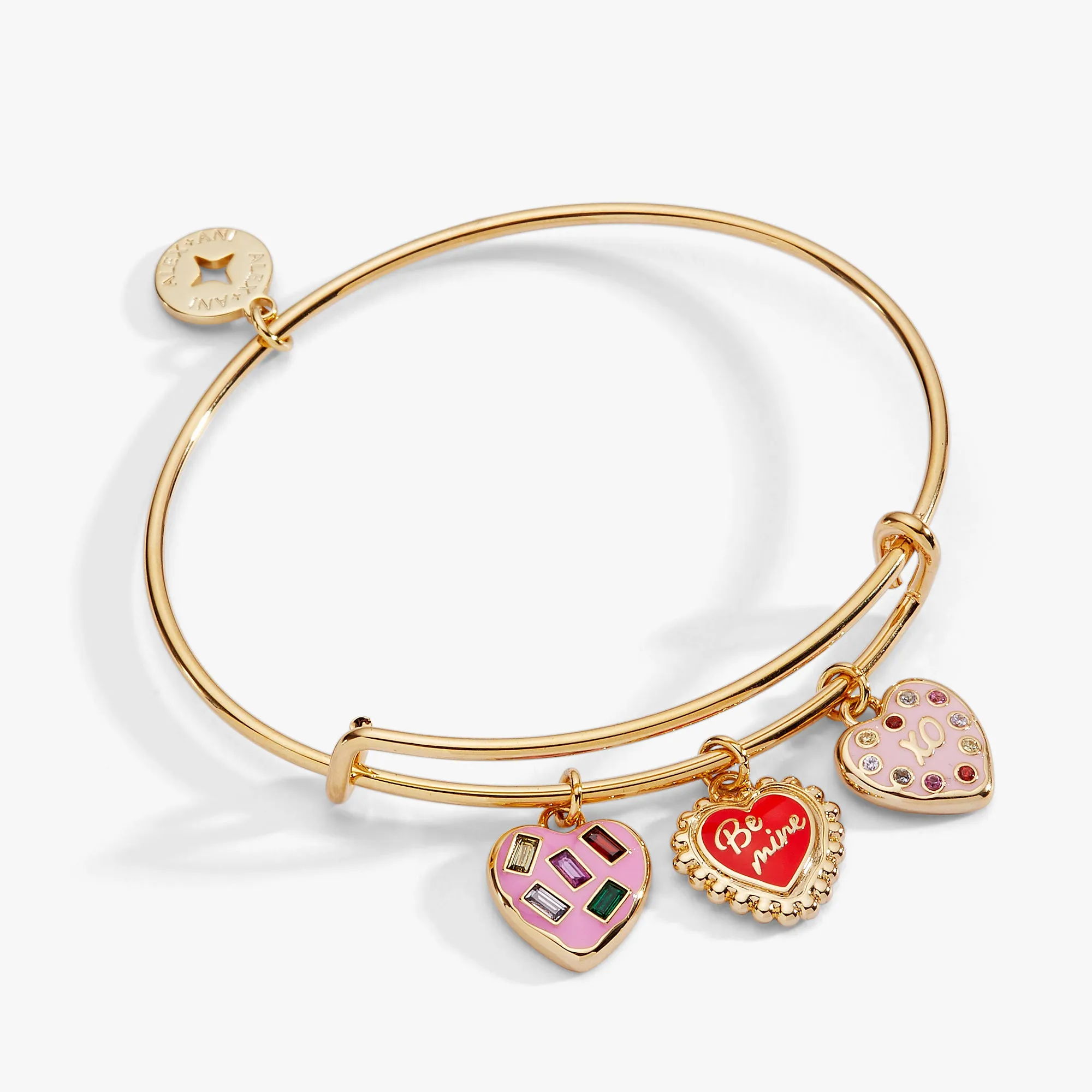 Sweet Shop 'Be Mine' Heart Multi Charm Bangle sold by Alex and Ani