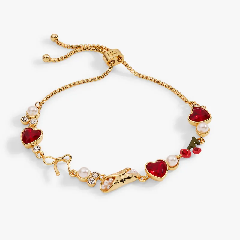 'There Cannoli Be You' Bow & Heart Adjustable Bolo Bracelet sold by Alex and Ani