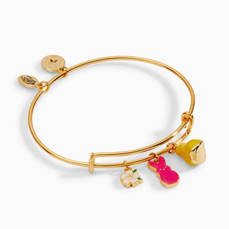 PEEPS® Chick and Bunny Multi Charm Bangle made by Alex and Ani