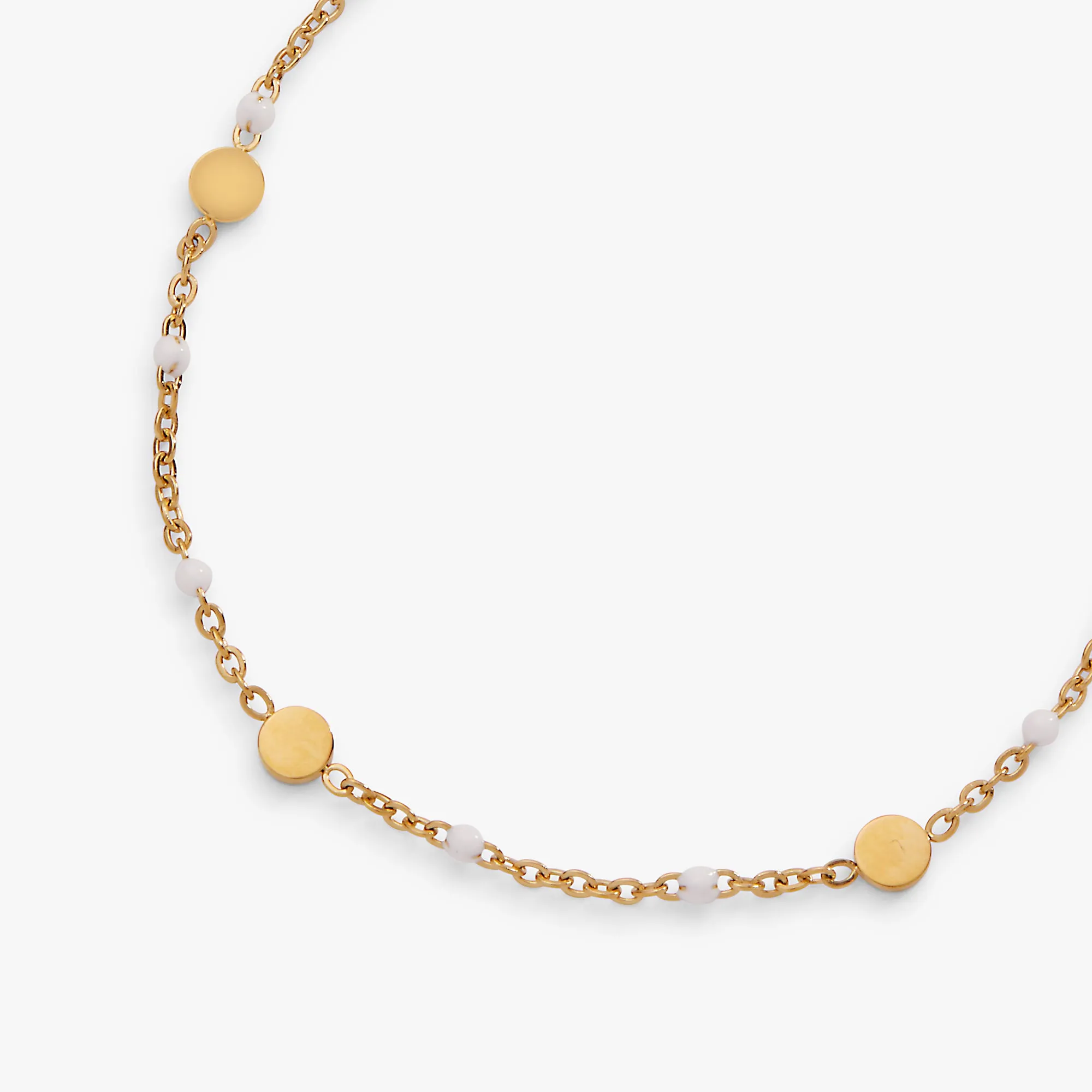 White Enameled Chain Coin Station Anklet sold by Alex and Ani product image thumbnail 2