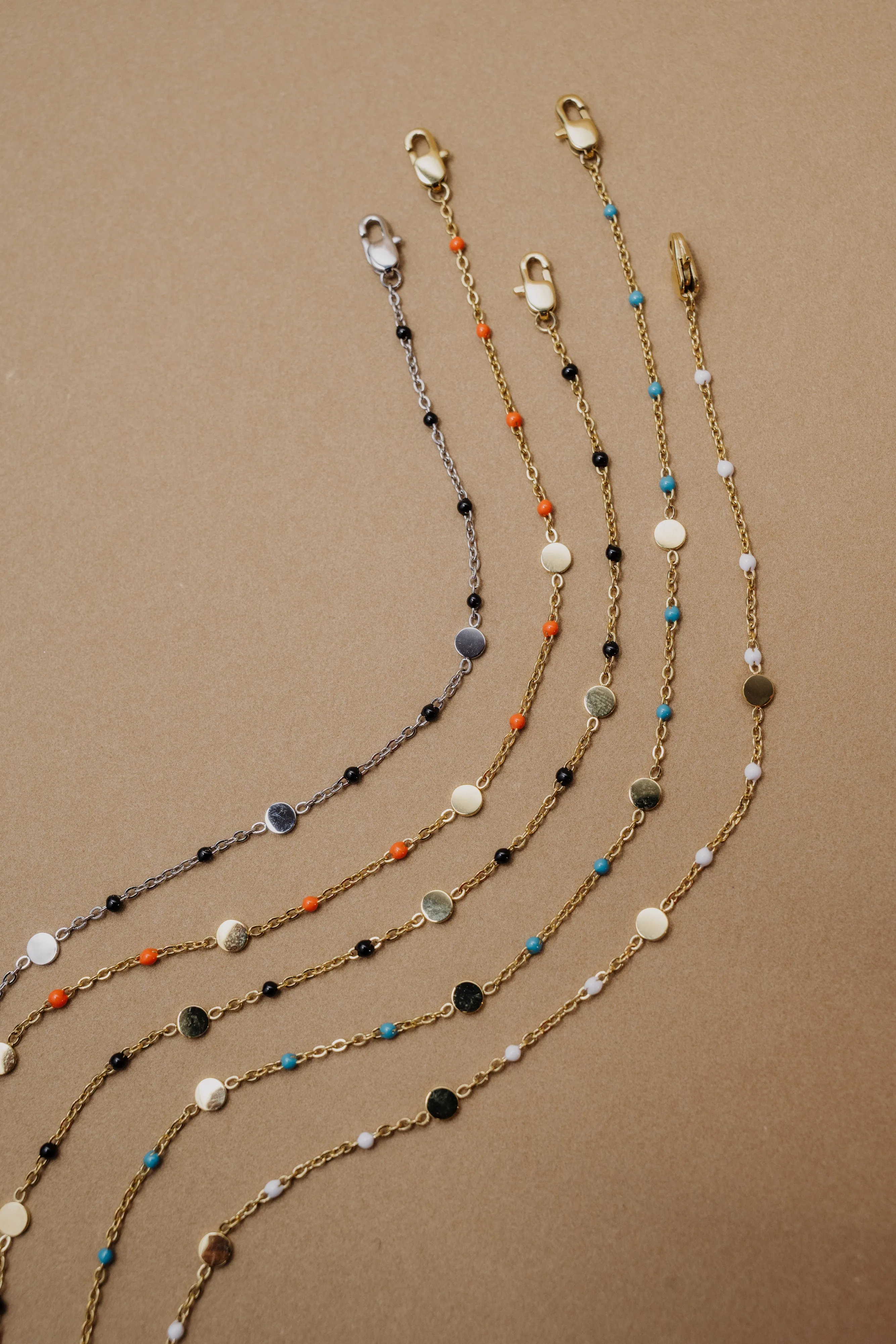 White Enameled Chain Coin Station Anklet sold by Alex and Ani product image thumbnail 4