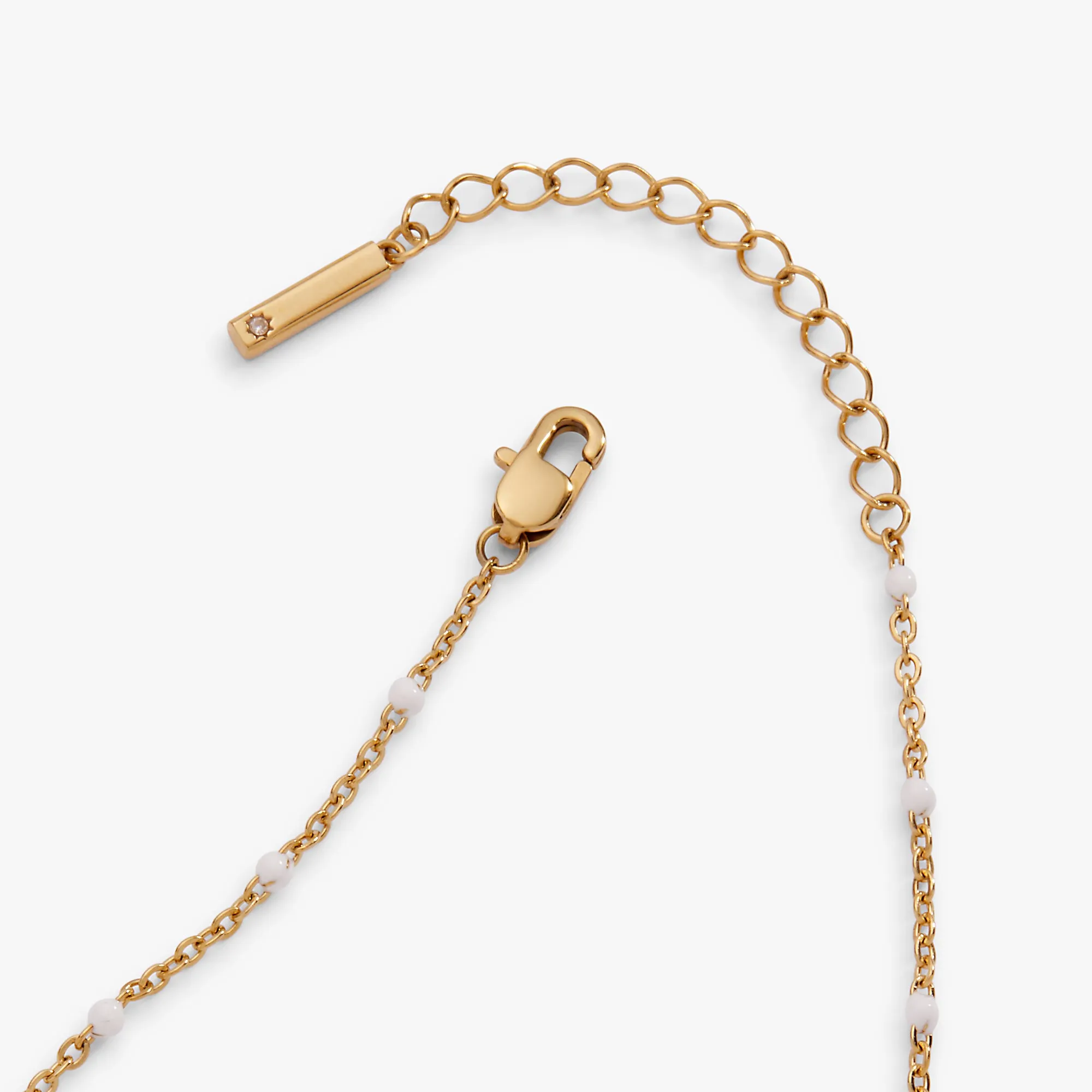 White Enameled Chain Coin Station Anklet sold by Alex and Ani product image thumbnail 3