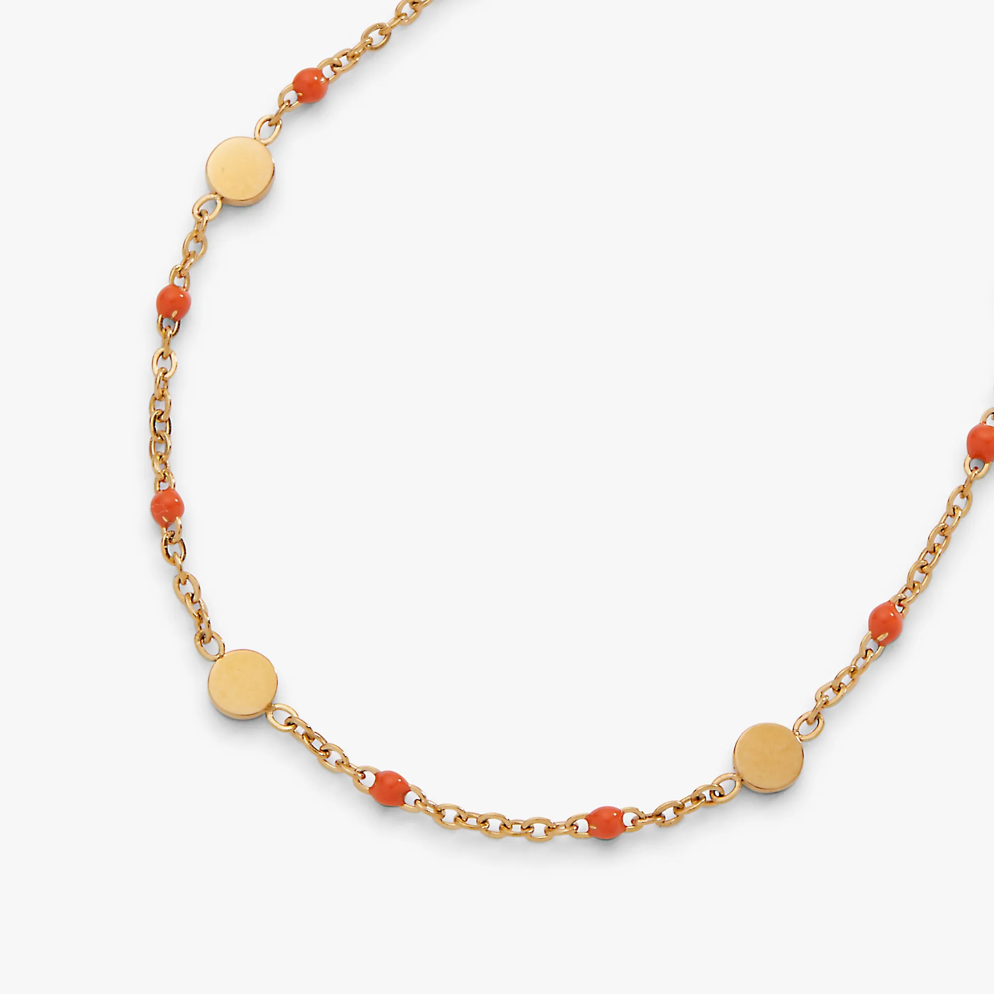 Coral Enameled Chain Coin Station Anklet sold by Alex and Ani product image thumbnail 2