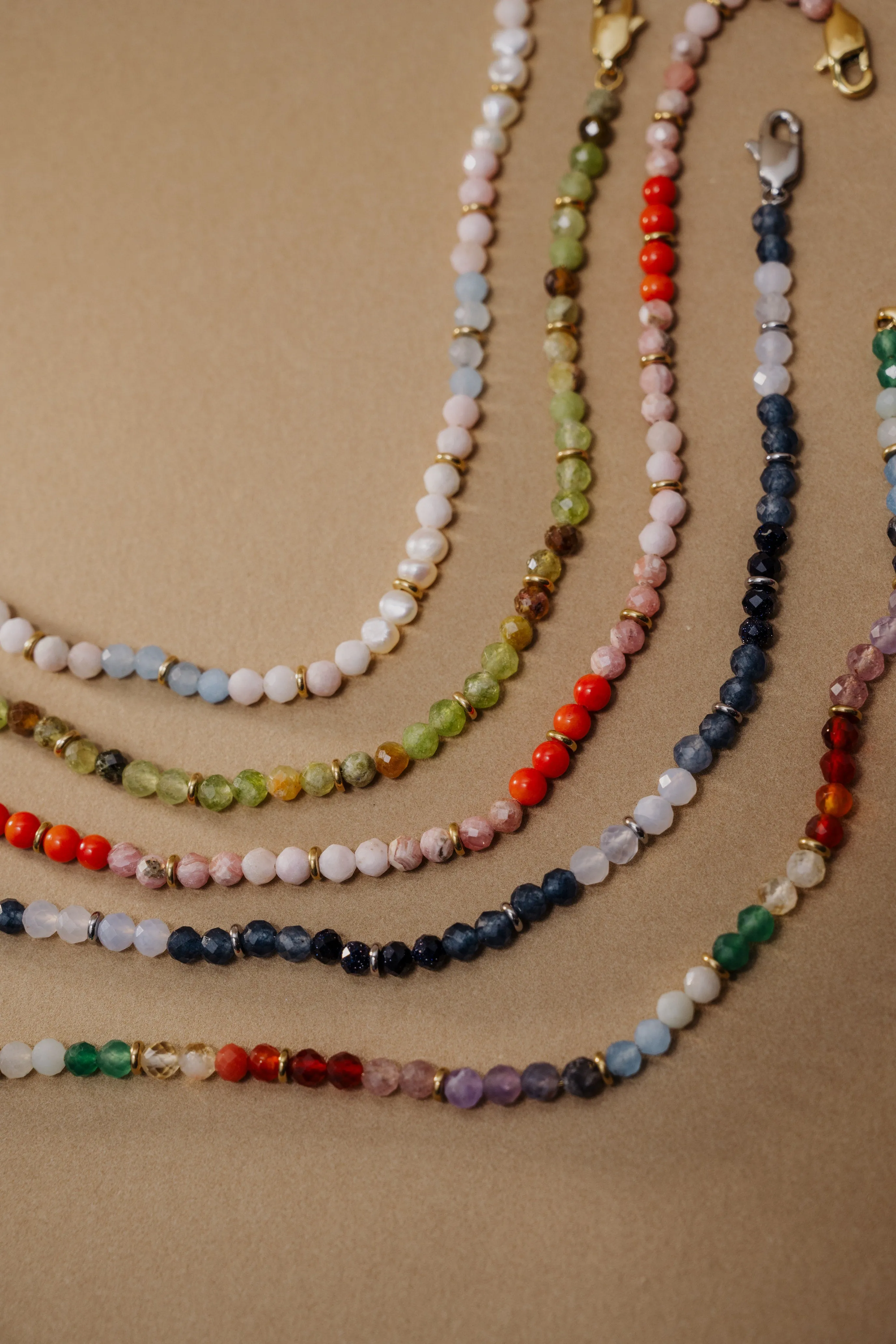 Sandy Peach Ombre Semi-Precious Beaded Anklet sold by Alex and Ani product image thumbnail 4