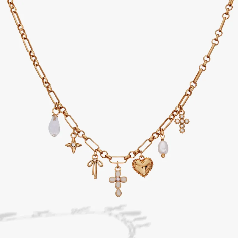Coquette Christian Charm Necklace sold by Alex and Ani