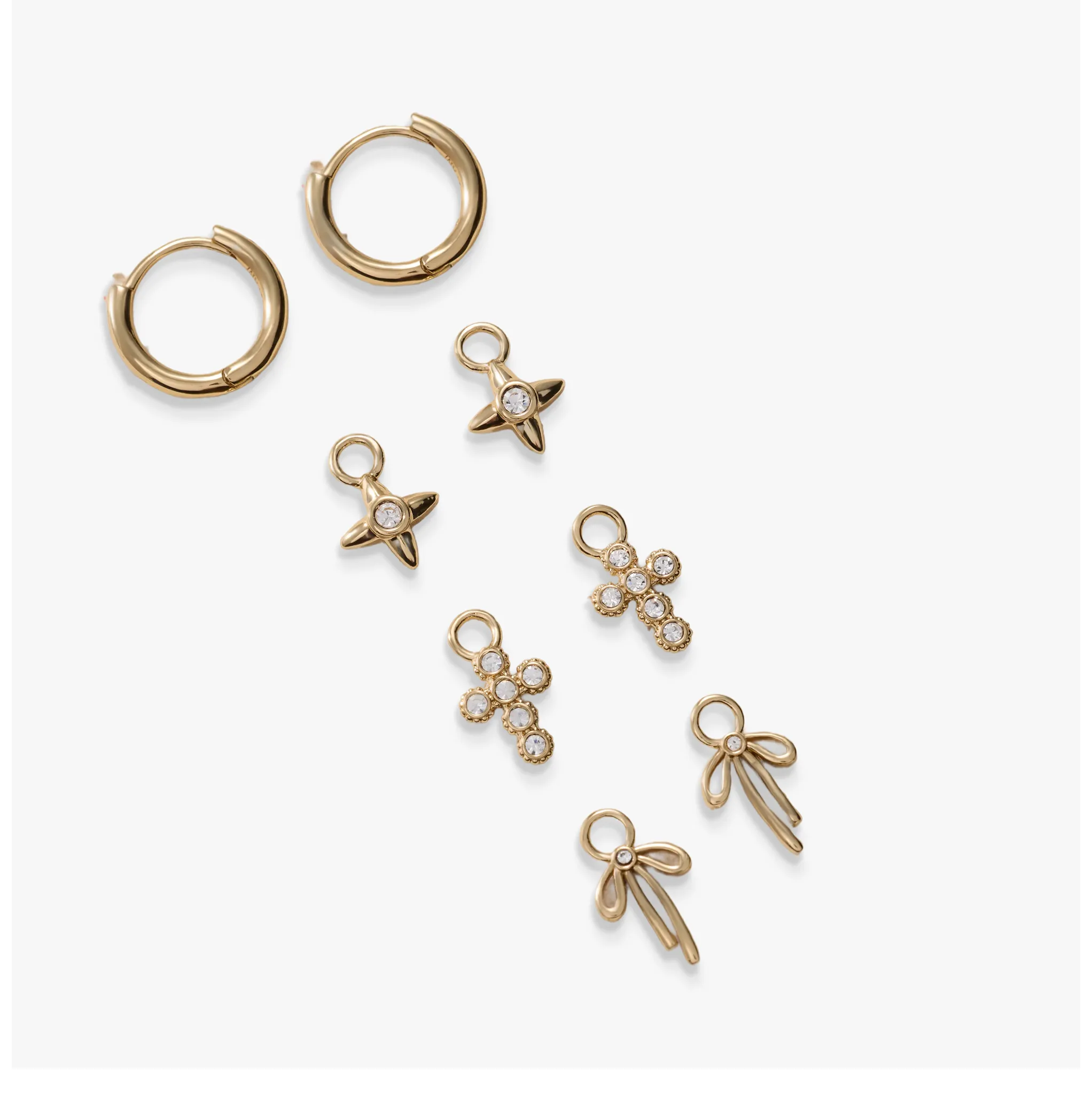 Coquette Christian Huggie Earring Set sold by Alex and Ani