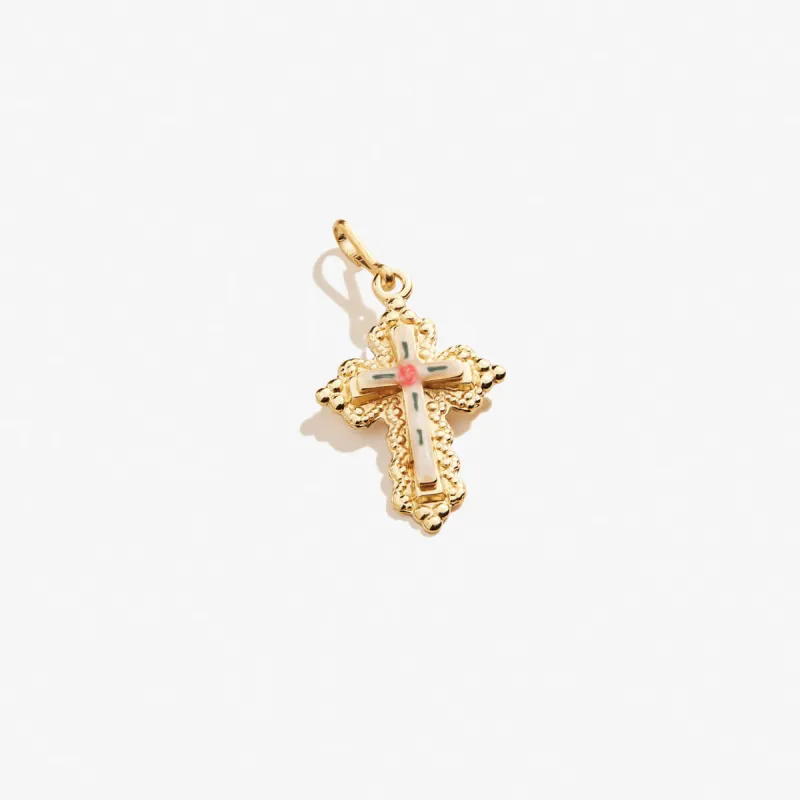 Floral Cross Charm, Small sold by Alex and Ani
