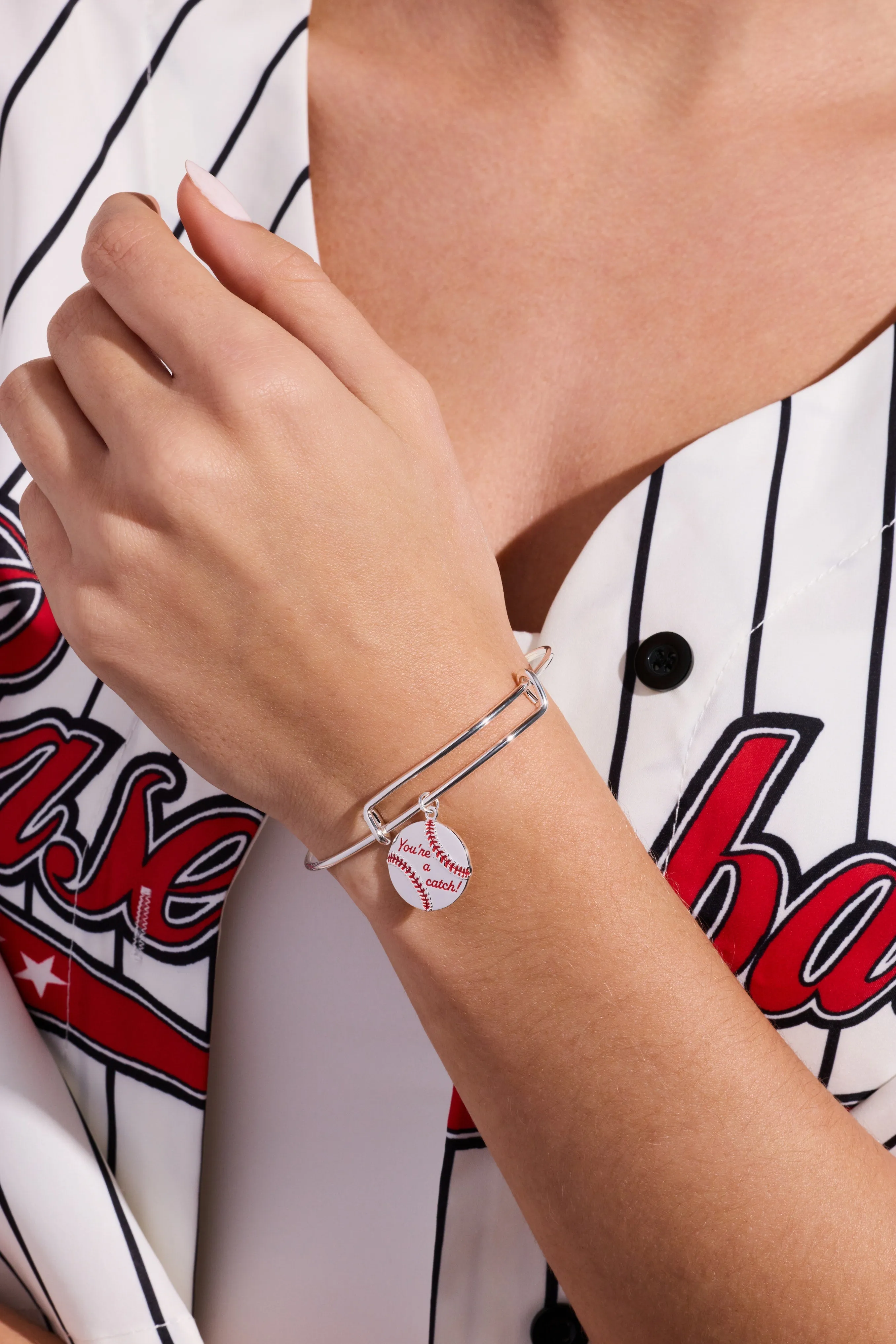 "You're A Catch" Baseball Charm Bangle sold by Alex and Ani product image thumbnail 4
