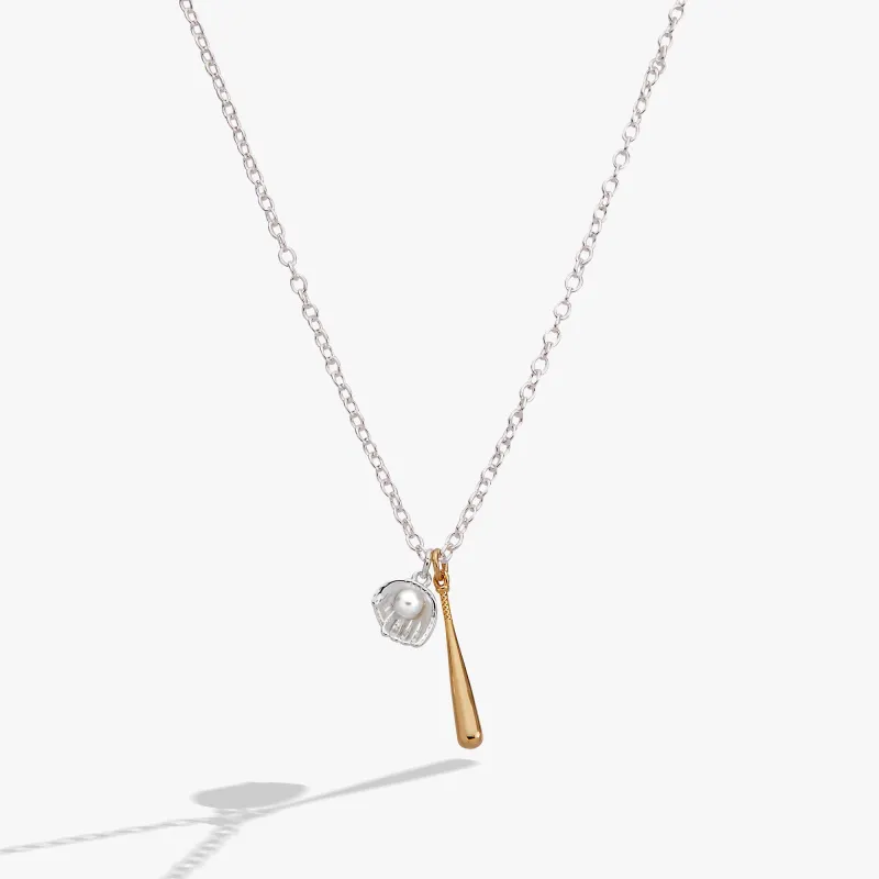 Baseball Duo Charm Pendant Necklace made by Alex and Ani
