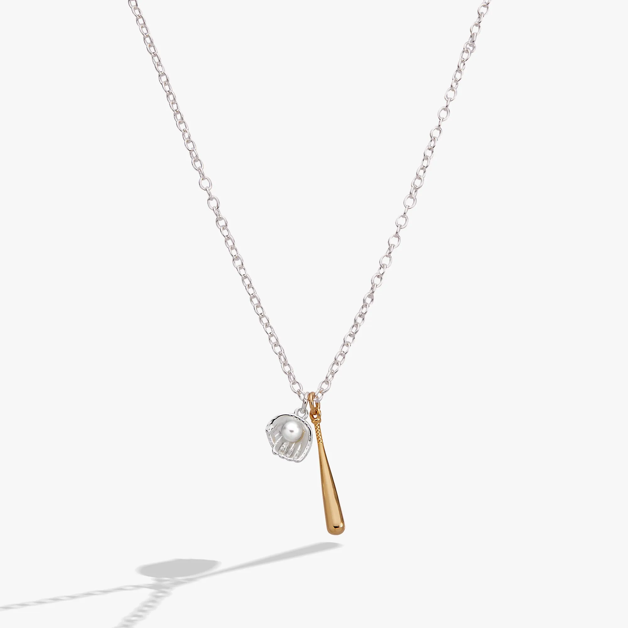Baseball Duo Charm Pendant Necklace sold by Alex and Ani