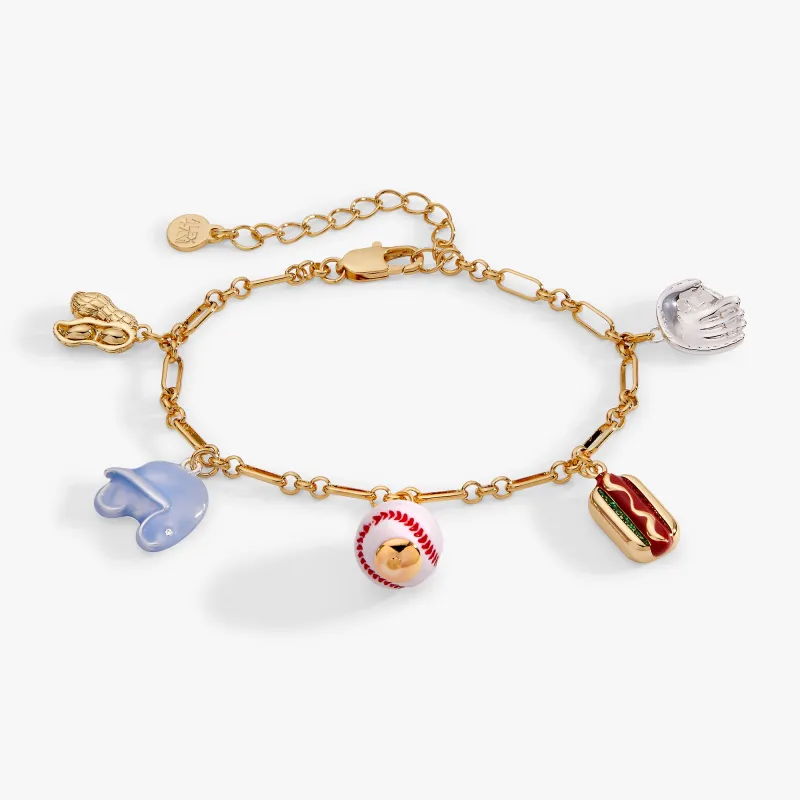 'Take Me Out to the Ballgame' Baseball Charm Bracelet sold by Alex and Ani