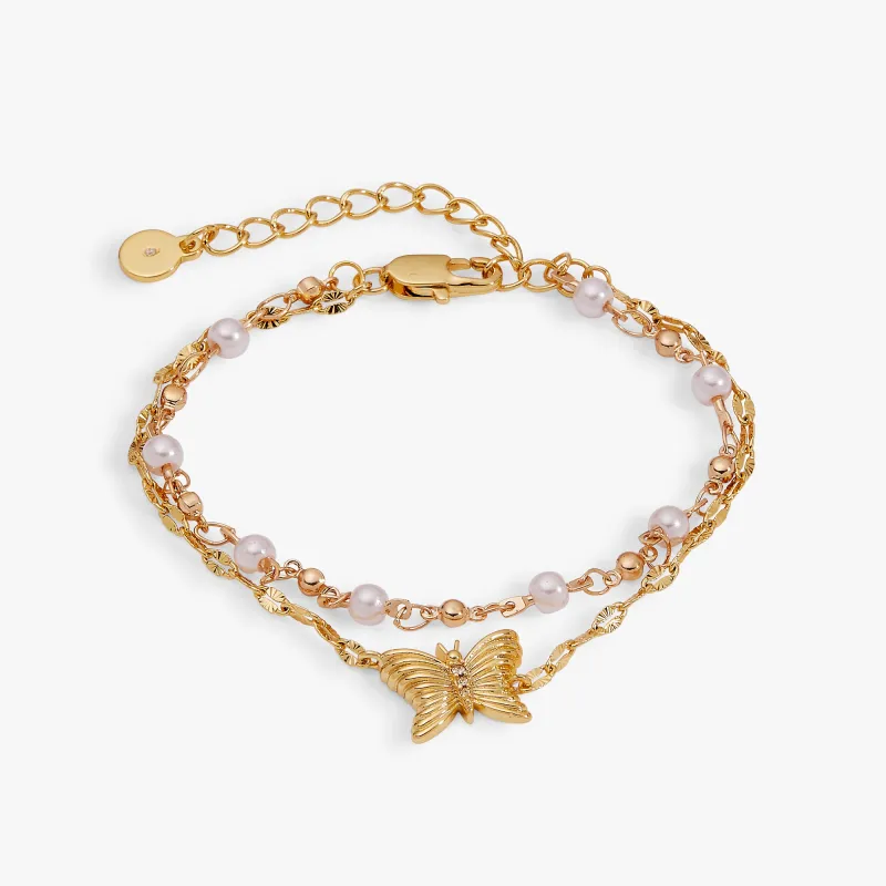 Festival Double Strand Butterfly Bracelet made by Alex and Ani