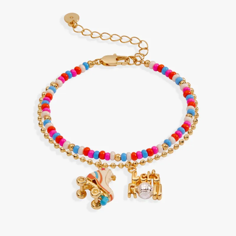70s Roller Skate Double Strand Bracelet made by Alex and Ani