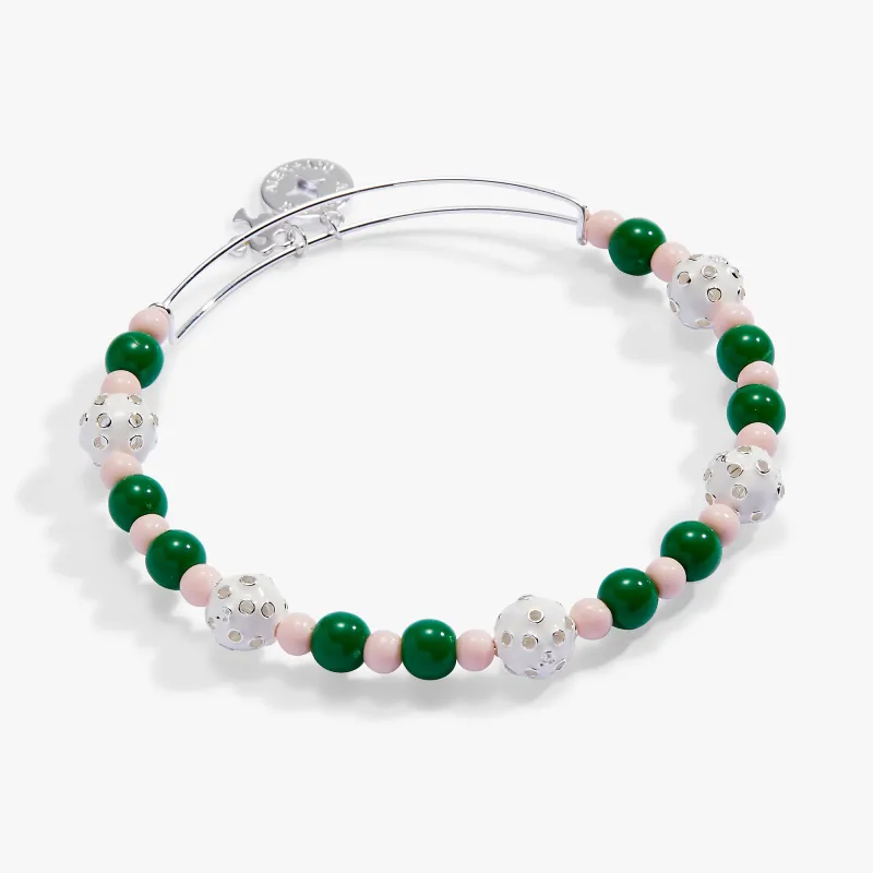 Barbie™ Pickleball Beaded Charm Bangle made by Alex and Ani