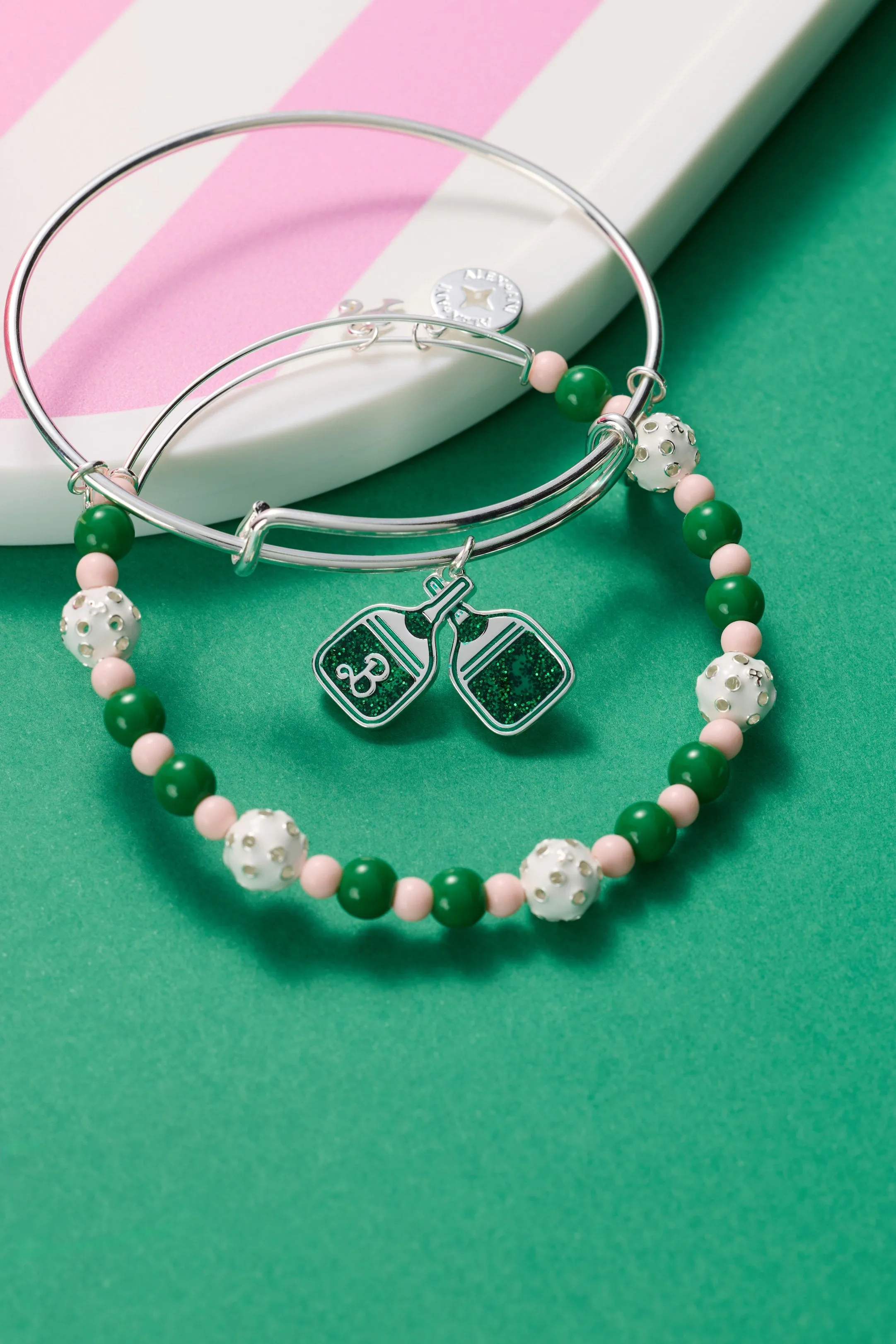 Barbie™ Pickleball Beaded Charm Bangle sold by Alex and Ani product image thumbnail 4
