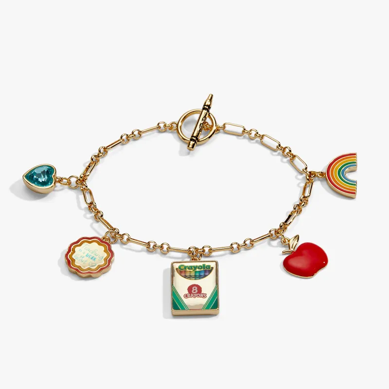 Crayola 'Teaching Is A Work Of Heart' Toggle Bracelet made by Alex and Ani