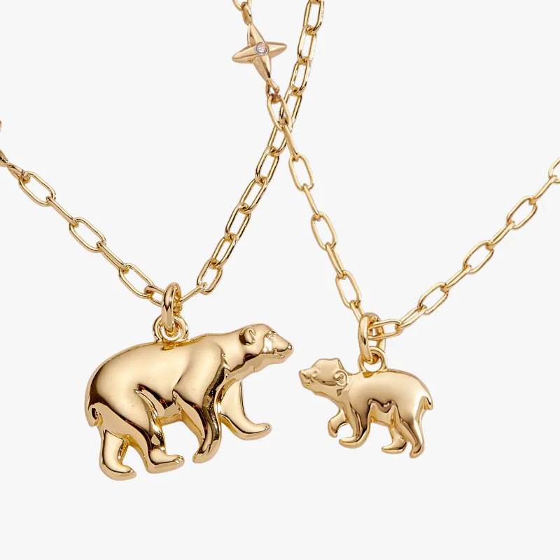 Mama Bear and Cub Necklace Bundle made by Alex and Ani