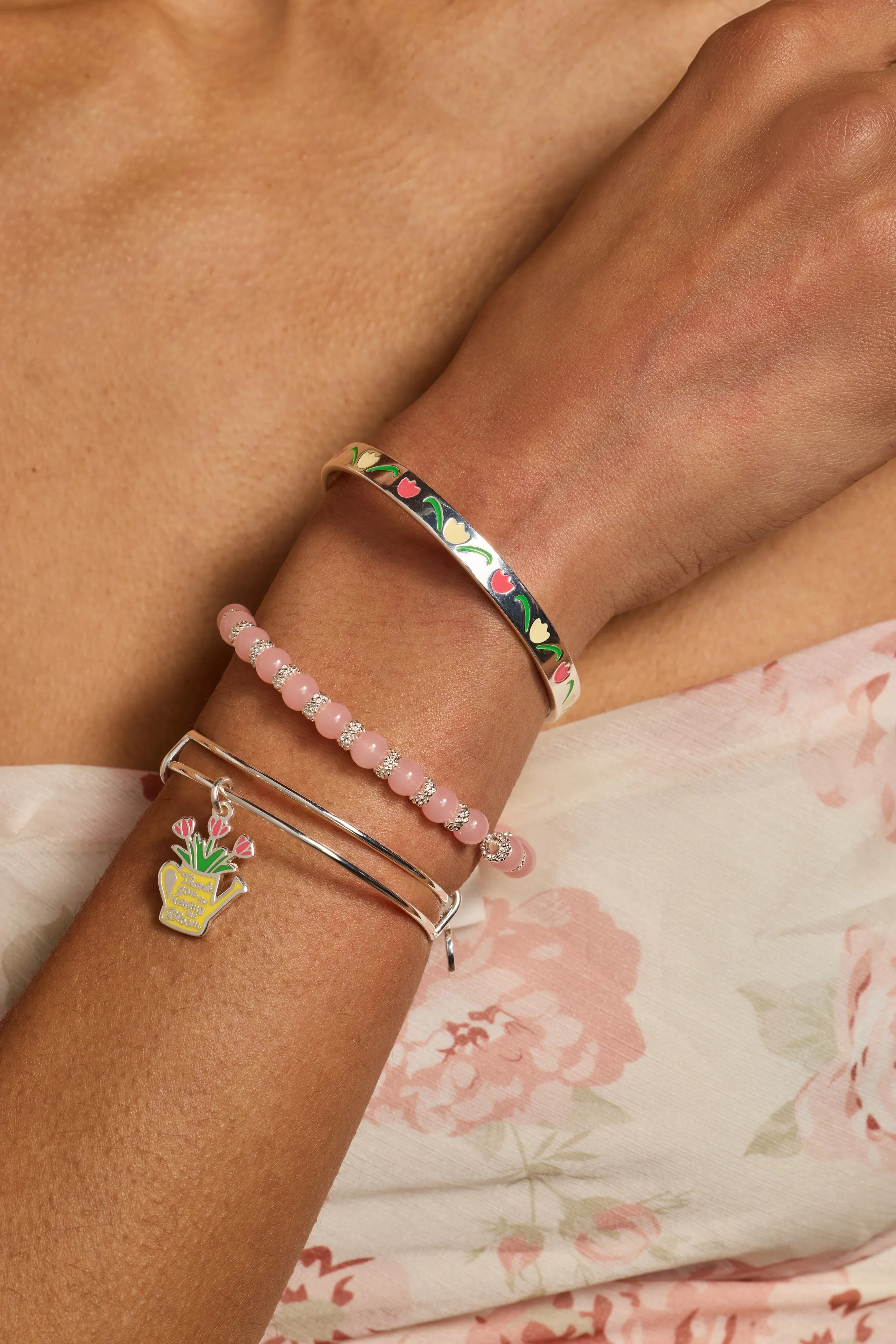Cherry Quartz Beaded Charm Bangle sold by Alex and Ani product image thumbnail 2