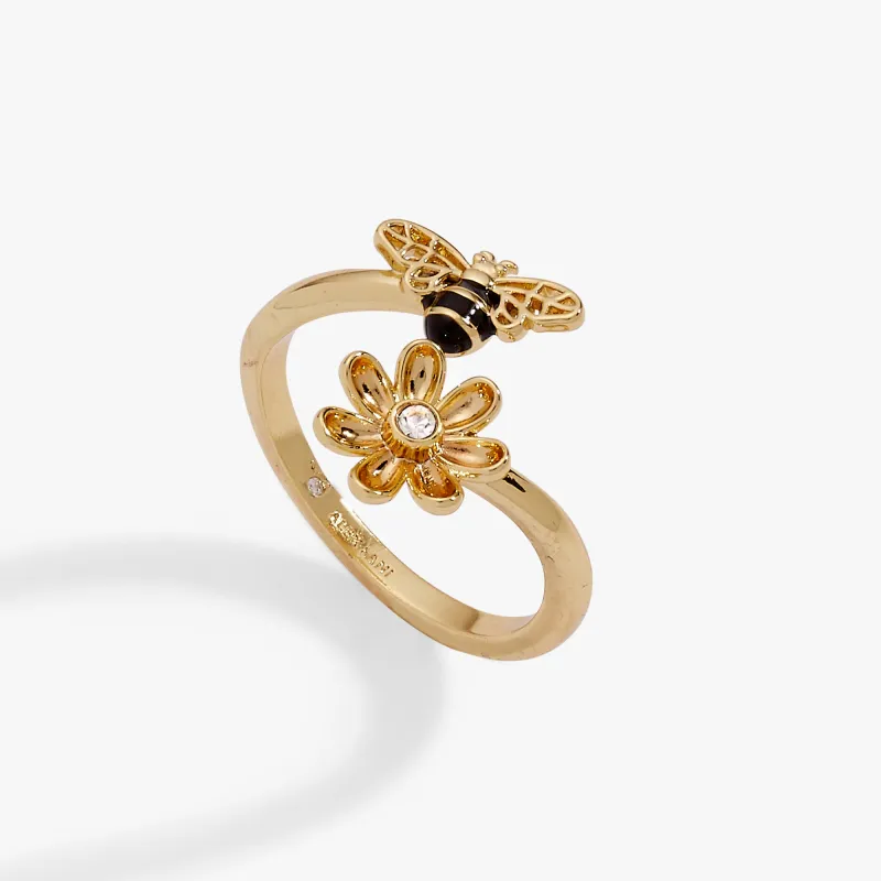 Bee & Daisy Wrap Ring made by Alex and Ani
