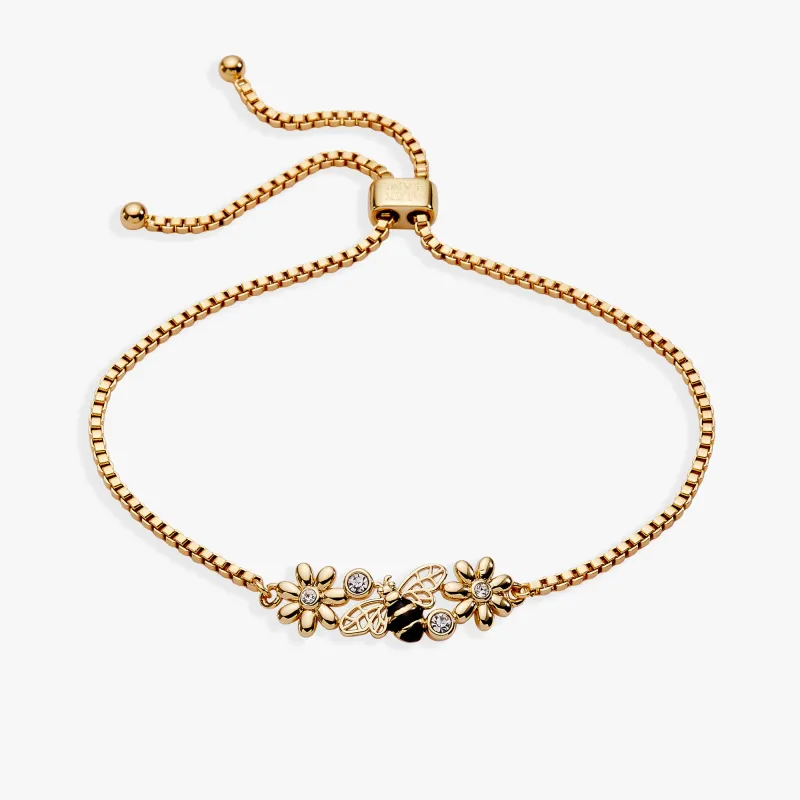 Bee & Daisy Cluster Bolo Bracelet made by Alex and Ani