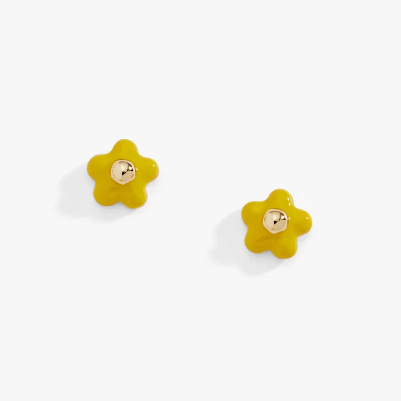 Enamel Buttercup Stud Earrings made by Alex and Ani