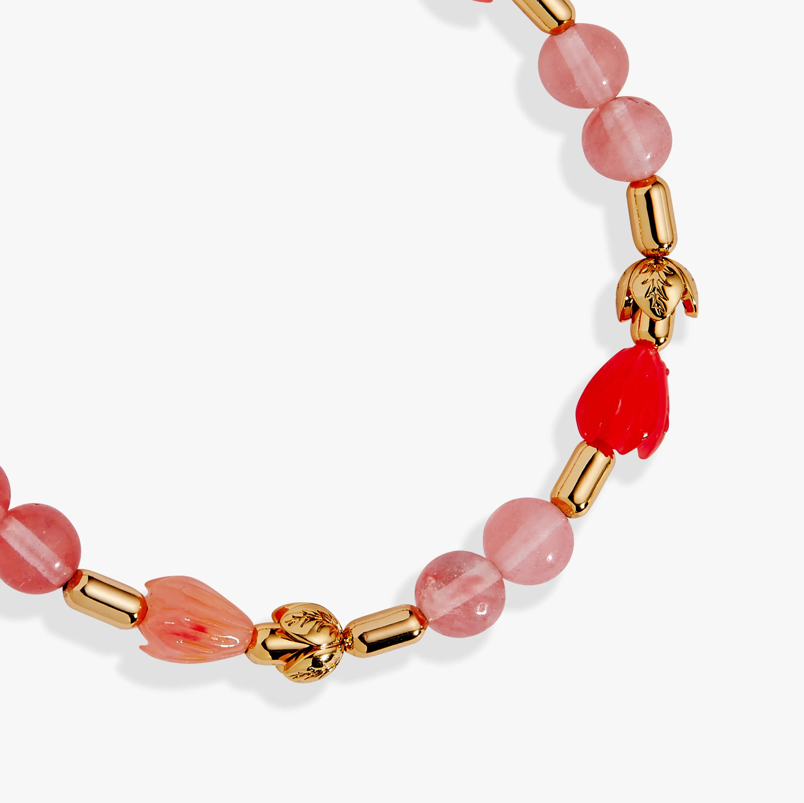 Tulip Cherry Quartz Stretch Bracelet sold by Alex and Ani product image thumbnail 3