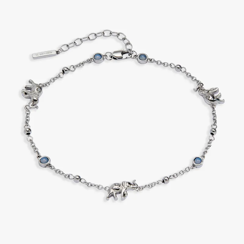Elephant Inline Charm Anklet made by Alex and Ani