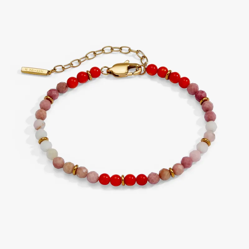 Coral Ombre Semi-Precious Beaded Bracelet made by Alex and Ani