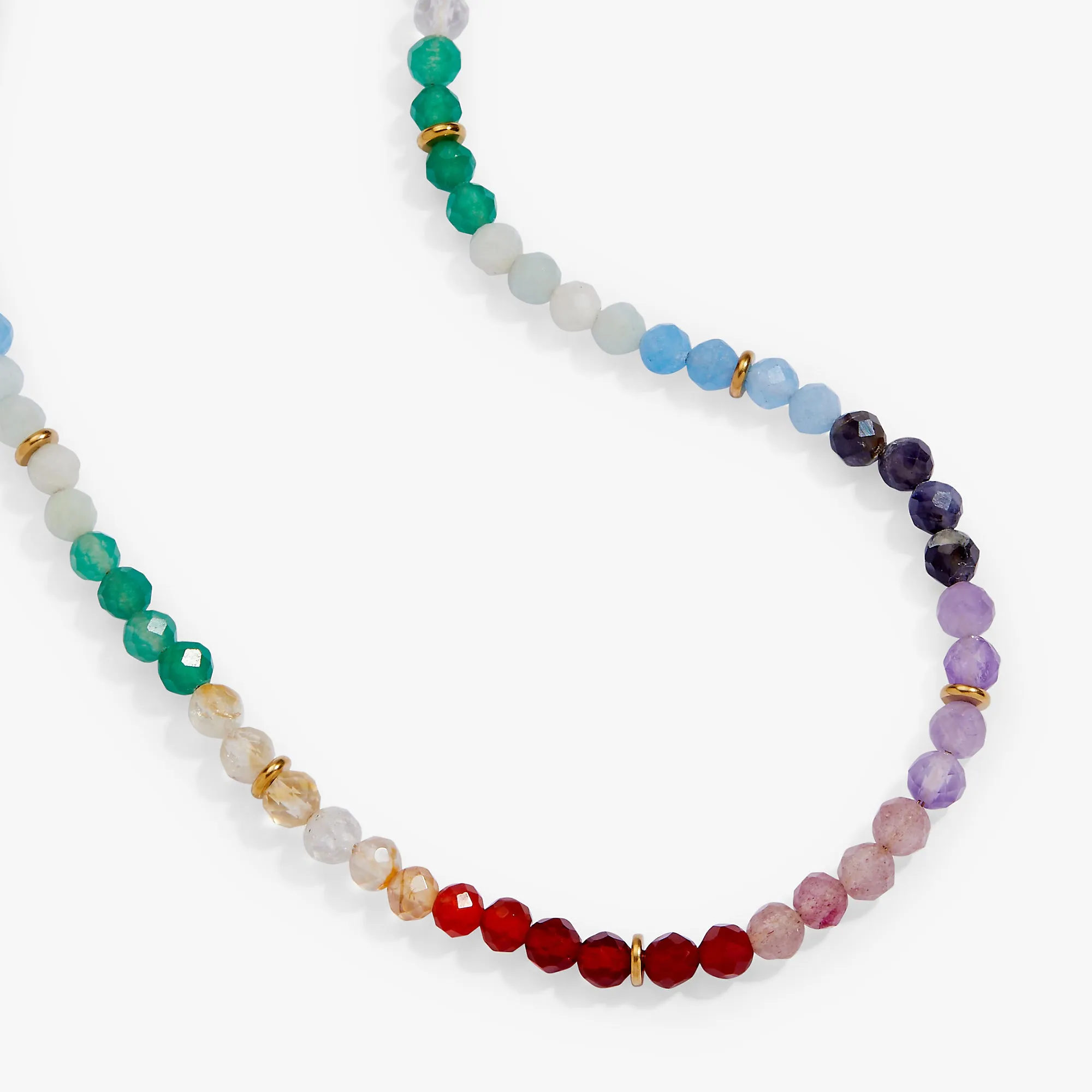 Rainbow Ombre Semi-Precious Beaded Necklace sold by Alex and Ani product image thumbnail 3