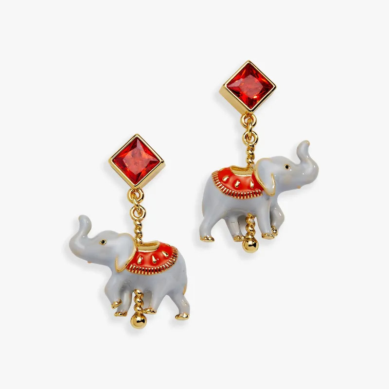 Carnival Carousel Elephant Drop Earrings made by Alex and Ani