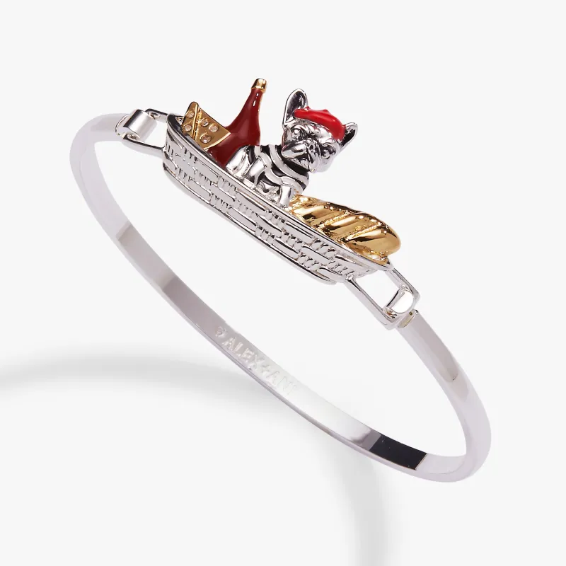 French Bulldog Tension Bangle made by Alex and Ani